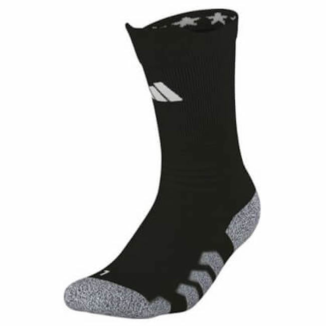 adidas 5-Star Traxion Crew Socks Black White (Lateral - Front)