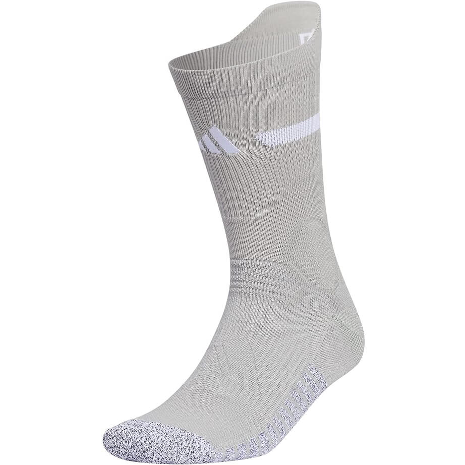 adidas Adizero 2 FTBL Cushioned Crew Socks Mid Grey-White (Front)