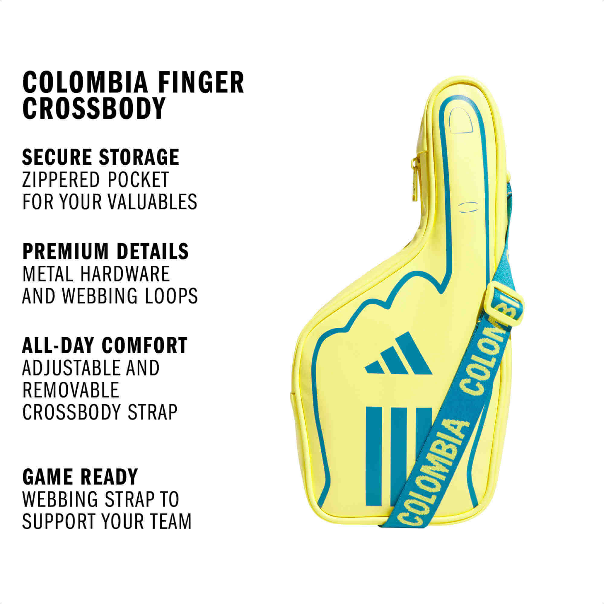 adidas Colombia Finger Crossbody Bag (Features)