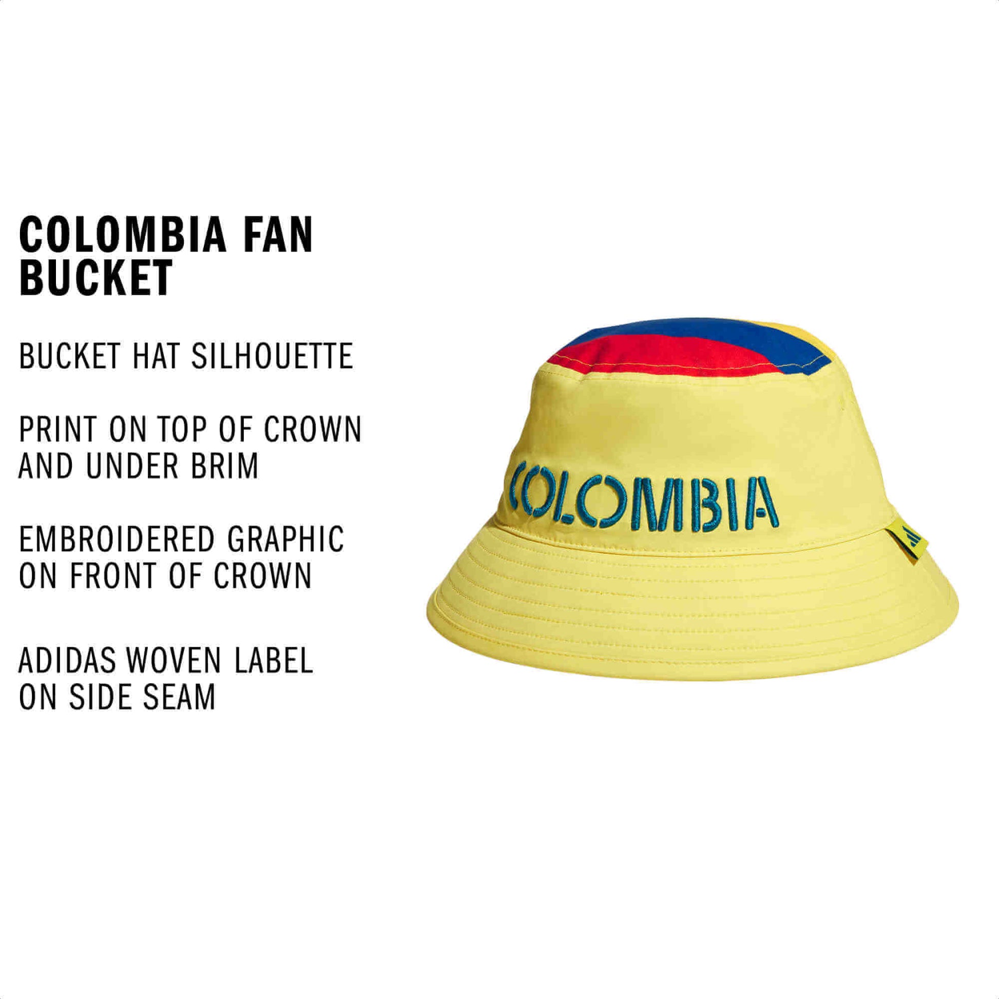 adidas Colombia Men's Fan Bucket Hat (Features)