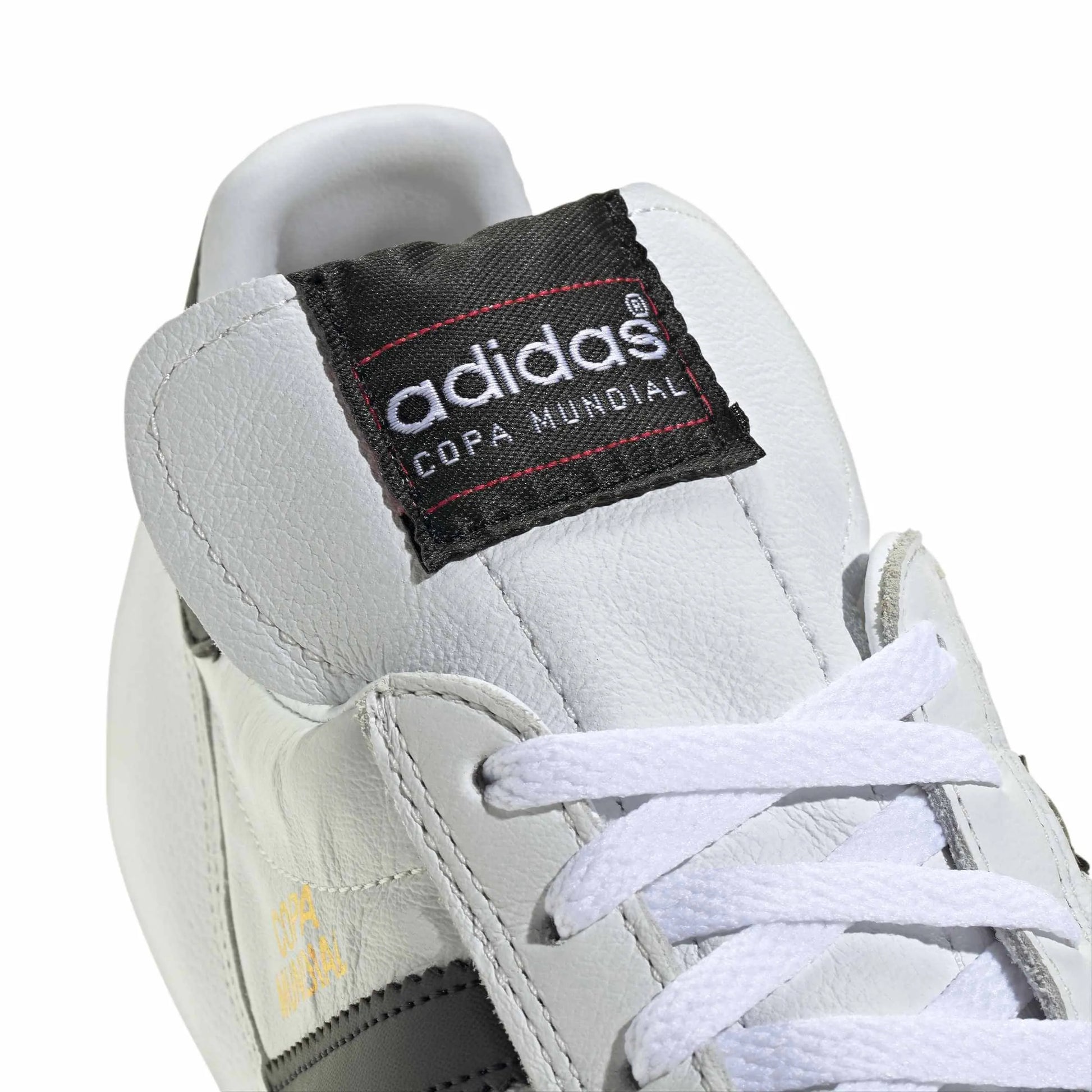 adidas Copa Mundial Firm Ground Soccer Cleats Cloud White - Core Black - Gold Metallic (Detail 1)