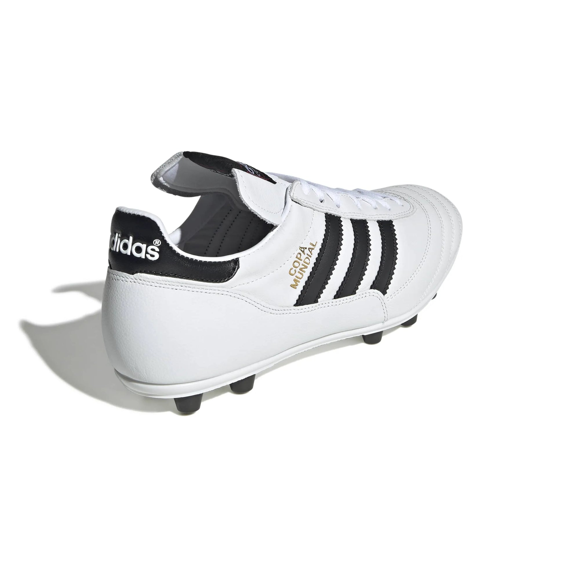 adidas Copa Mundial Firm Ground Soccer Cleats Cloud White - Core Black - Gold Metallic (Lateral - Back)