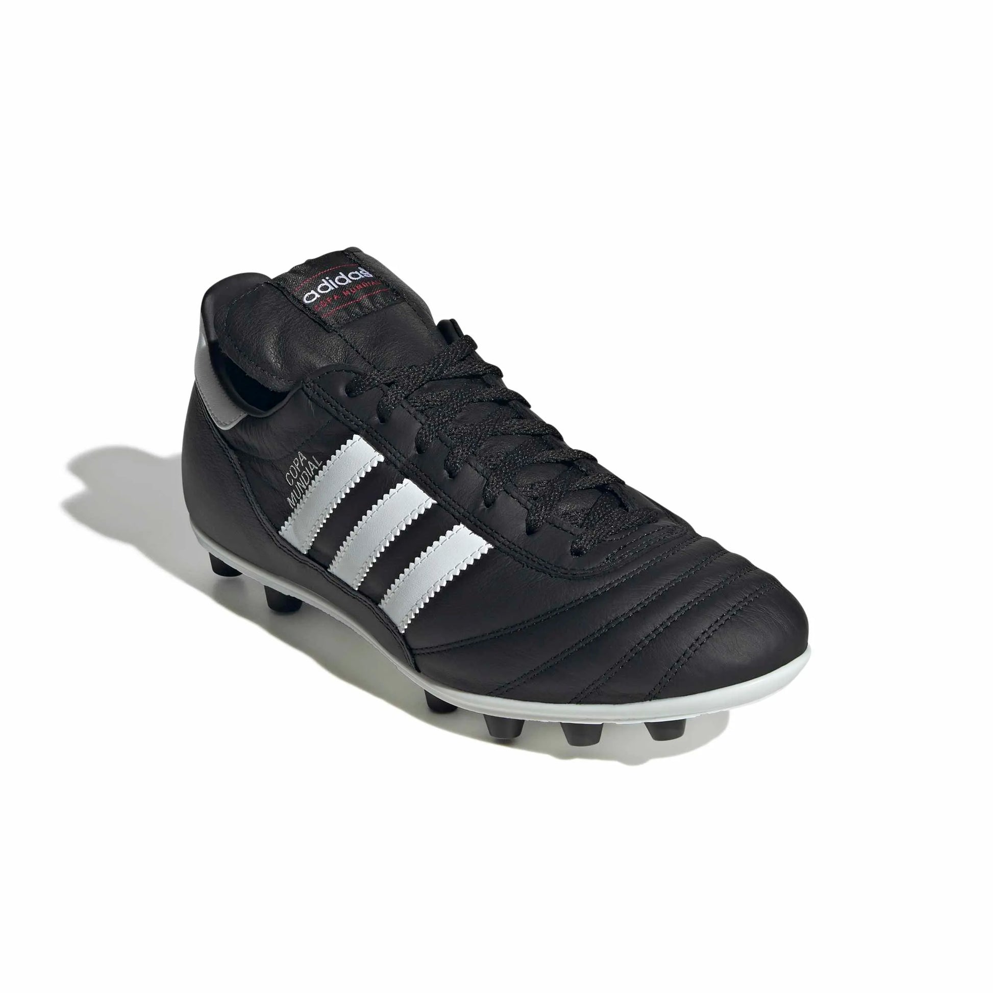adidas Copa Mundial Firm Ground Soccer Cleats Core Black / Cloud White / Collegiate Red (Lateral - Front)