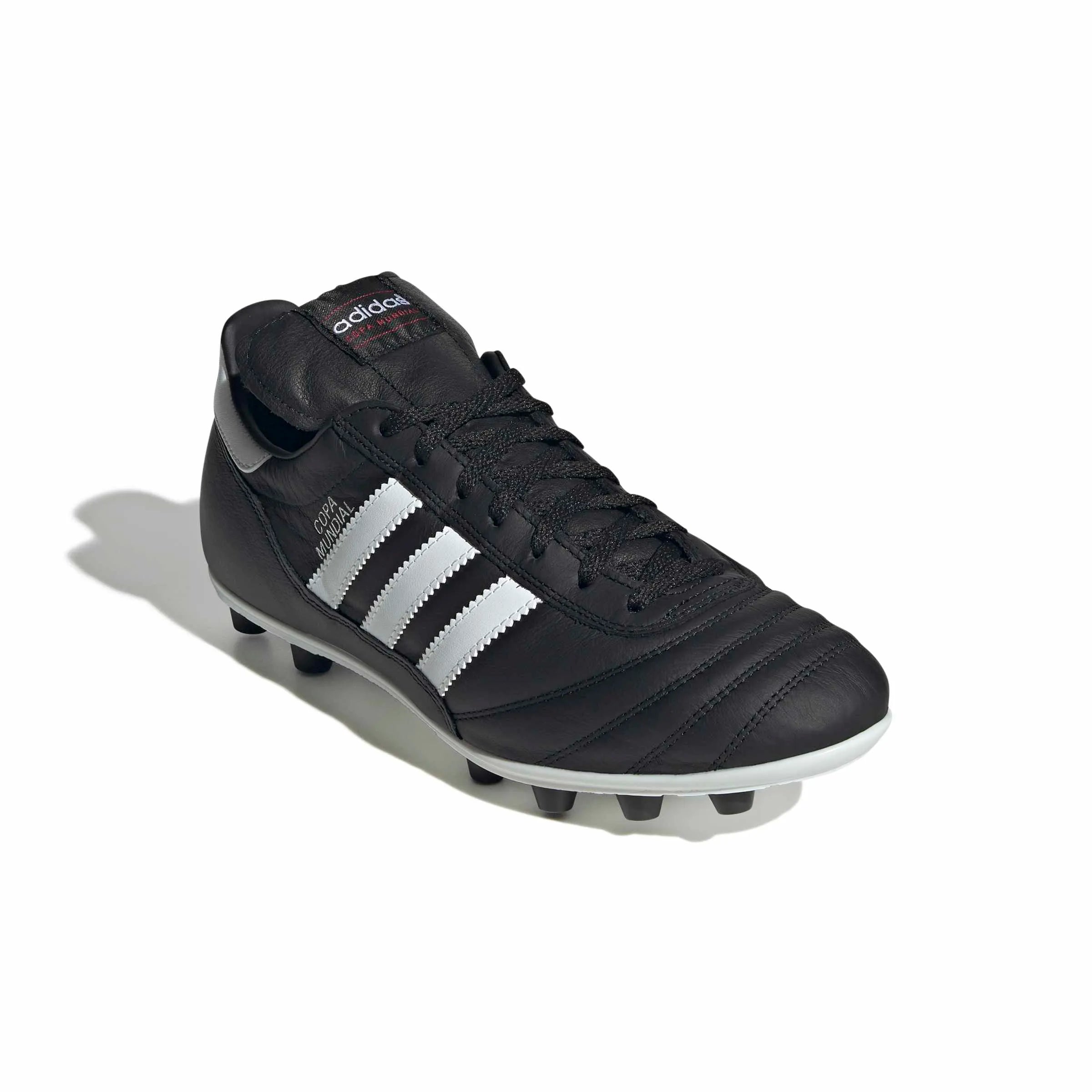 adidas Copa Mundial Firm Ground Soccer Cleats Core Black / Cloud White / Collegiate Red (Lateral - Front)