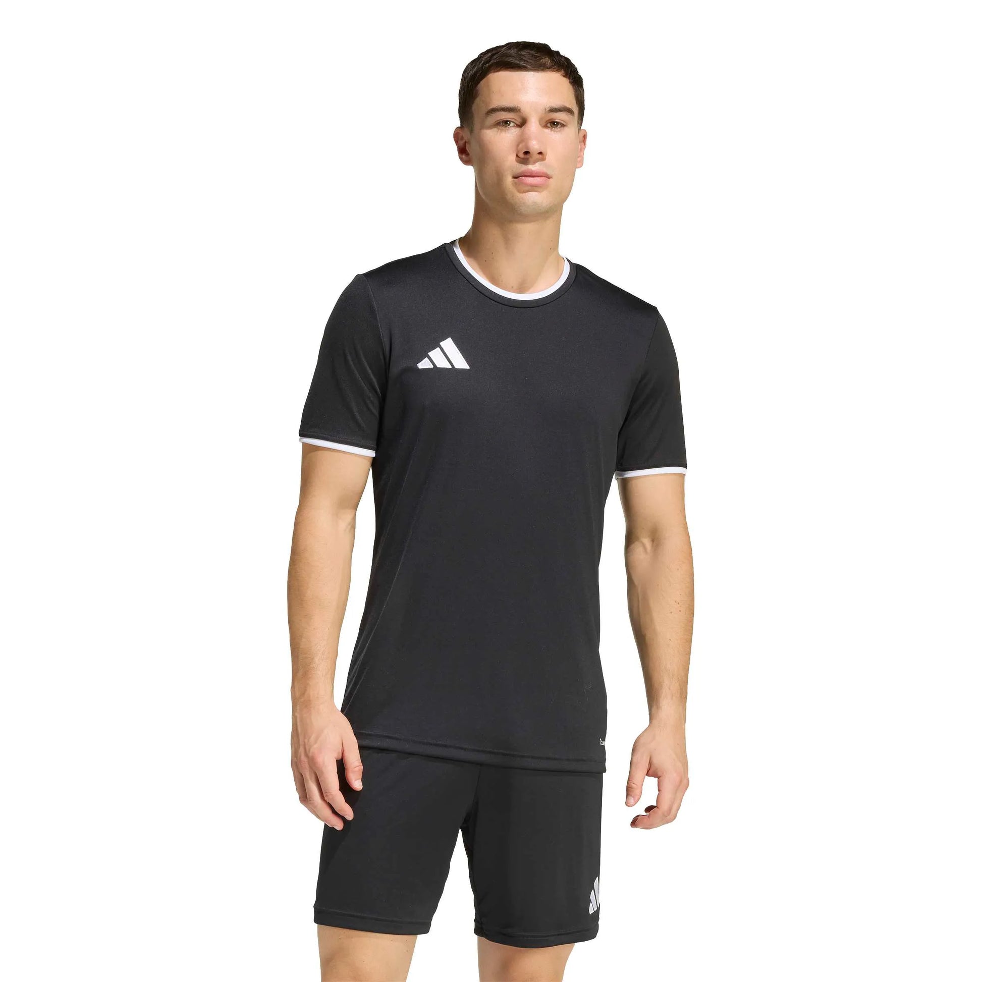 adidas Entrada 26 Men's Soccer Jersey Black (Model - Front)