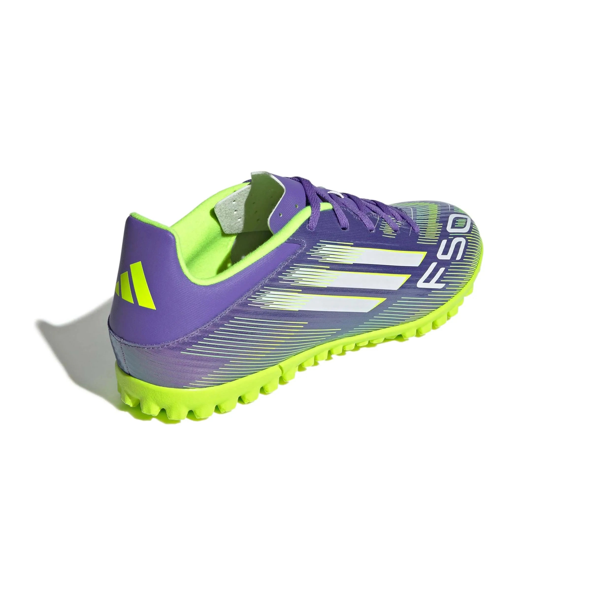 adidas F50 Club Turf Soccer Shoes - Radiant Blaze Pack (FA25) (Lateral - Back)