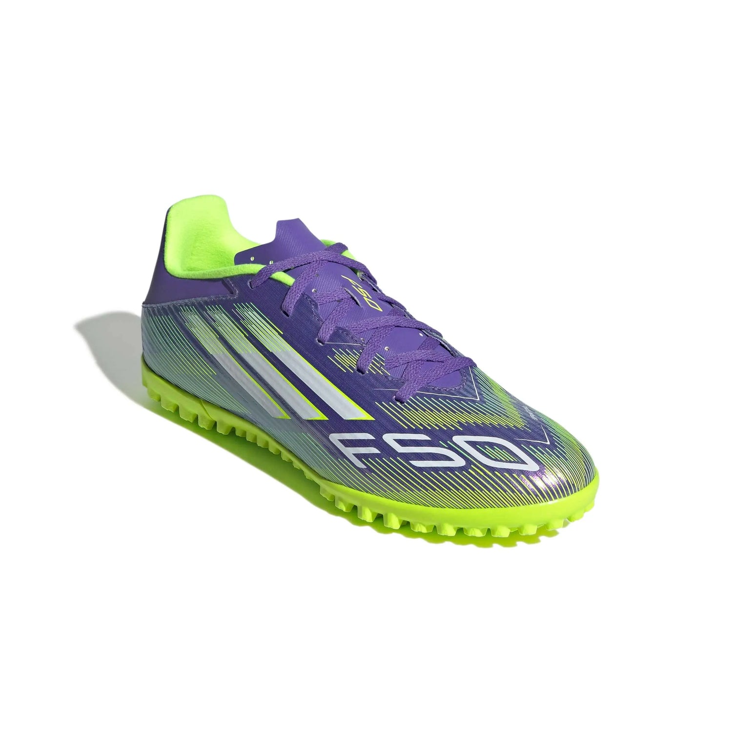adidas F50 Club Turf Soccer Shoes - Radiant Blaze Pack (FA25) (Lateral - Front)