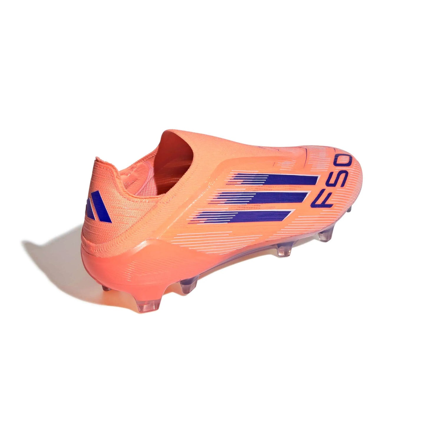 adidas F50 Elite Laceless Firm Ground Soccer Cleats - Coral Blaze Pack (FA25) (Lateral - Back)