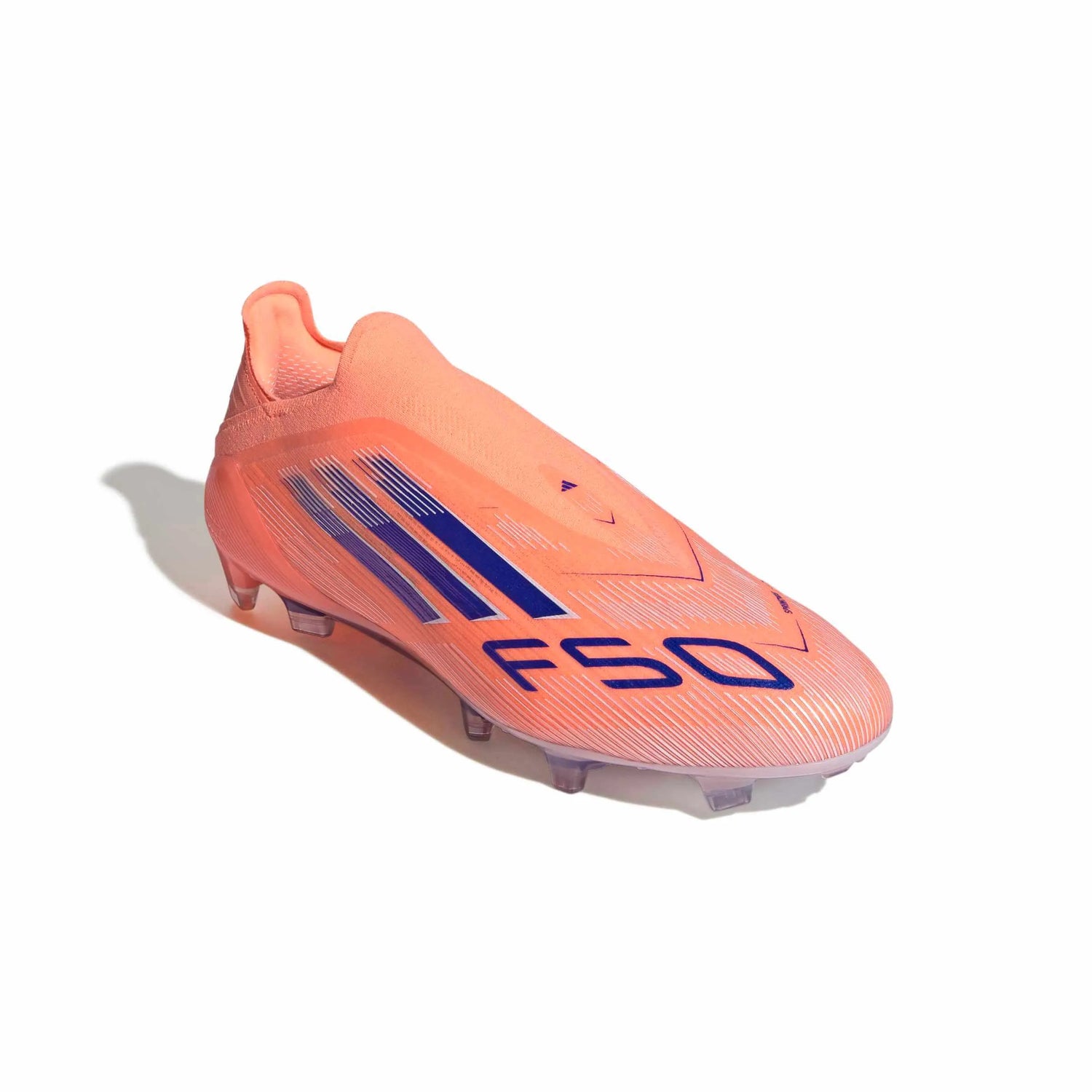 adidas F50 Elite Laceless Firm Ground Soccer Cleats - Coral Blaze Pack (FA25) (Lateral - Front)