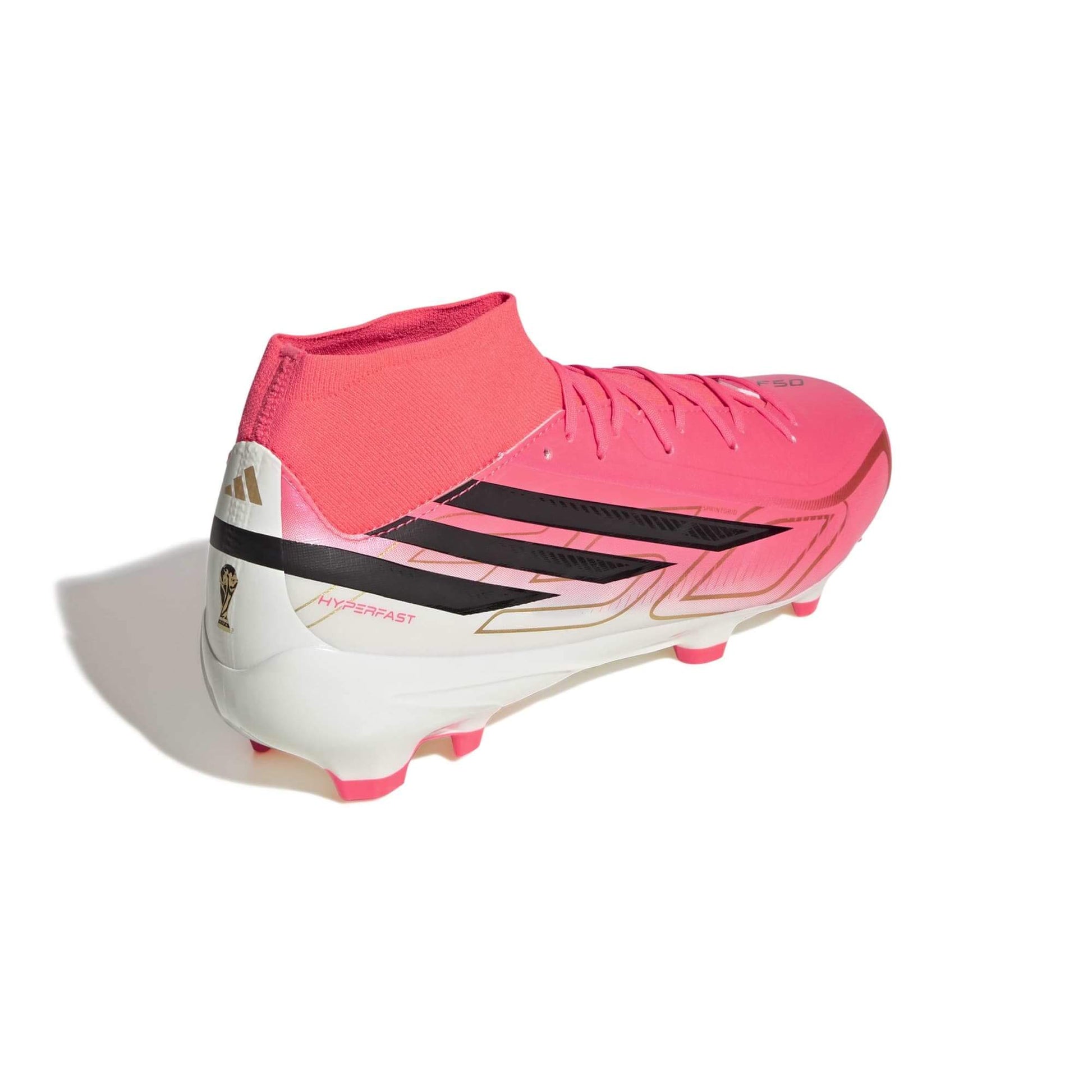 adidas F50 Hyperfast League Mid Firm Ground Soccer Cleats - Road To Glory Pack (SP26) (Lateral - Back)