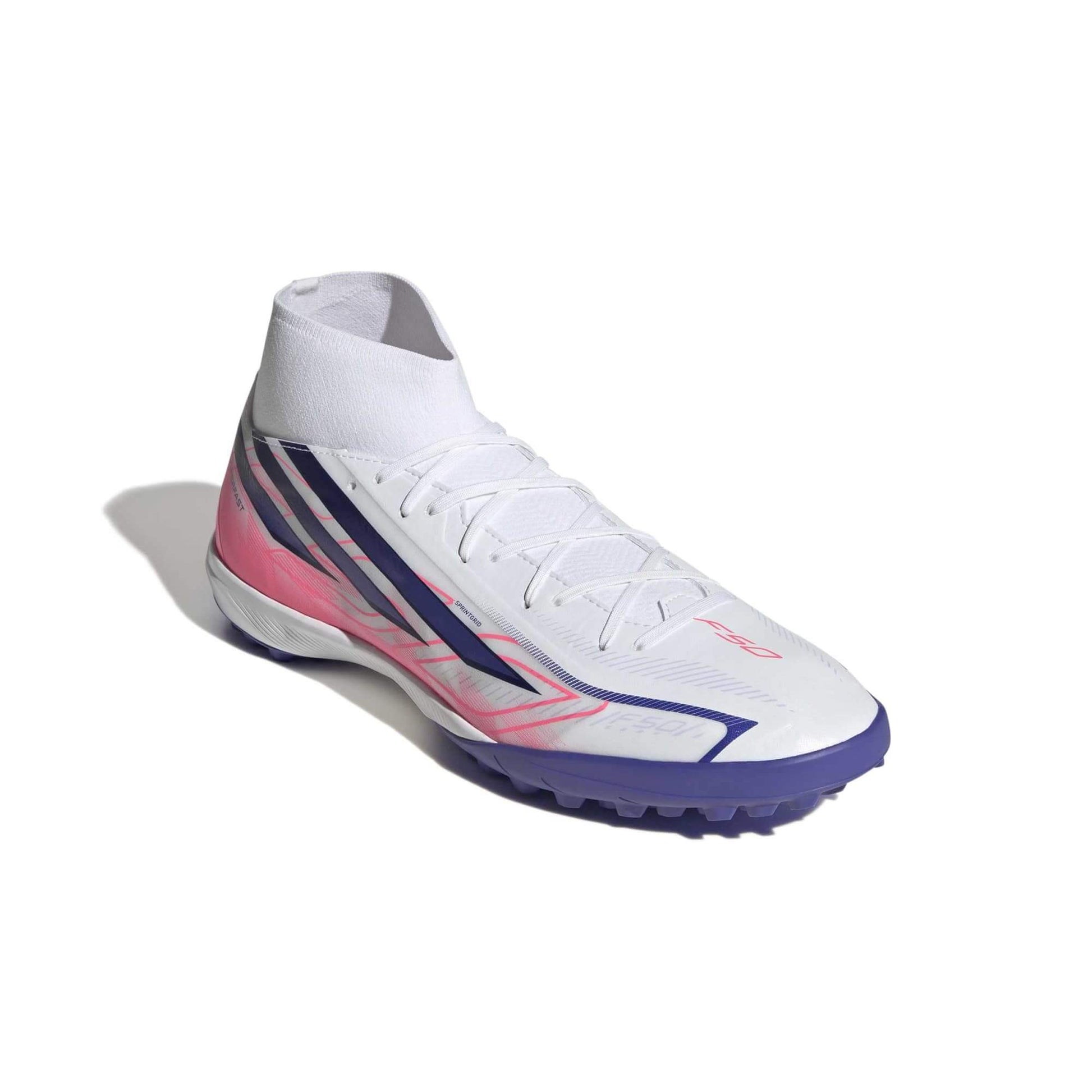 adidas F50 Hyperfast League Mid Turf Soccer Shoes - Chaos Vs Control Pack (FA26) (Lateral - Front)