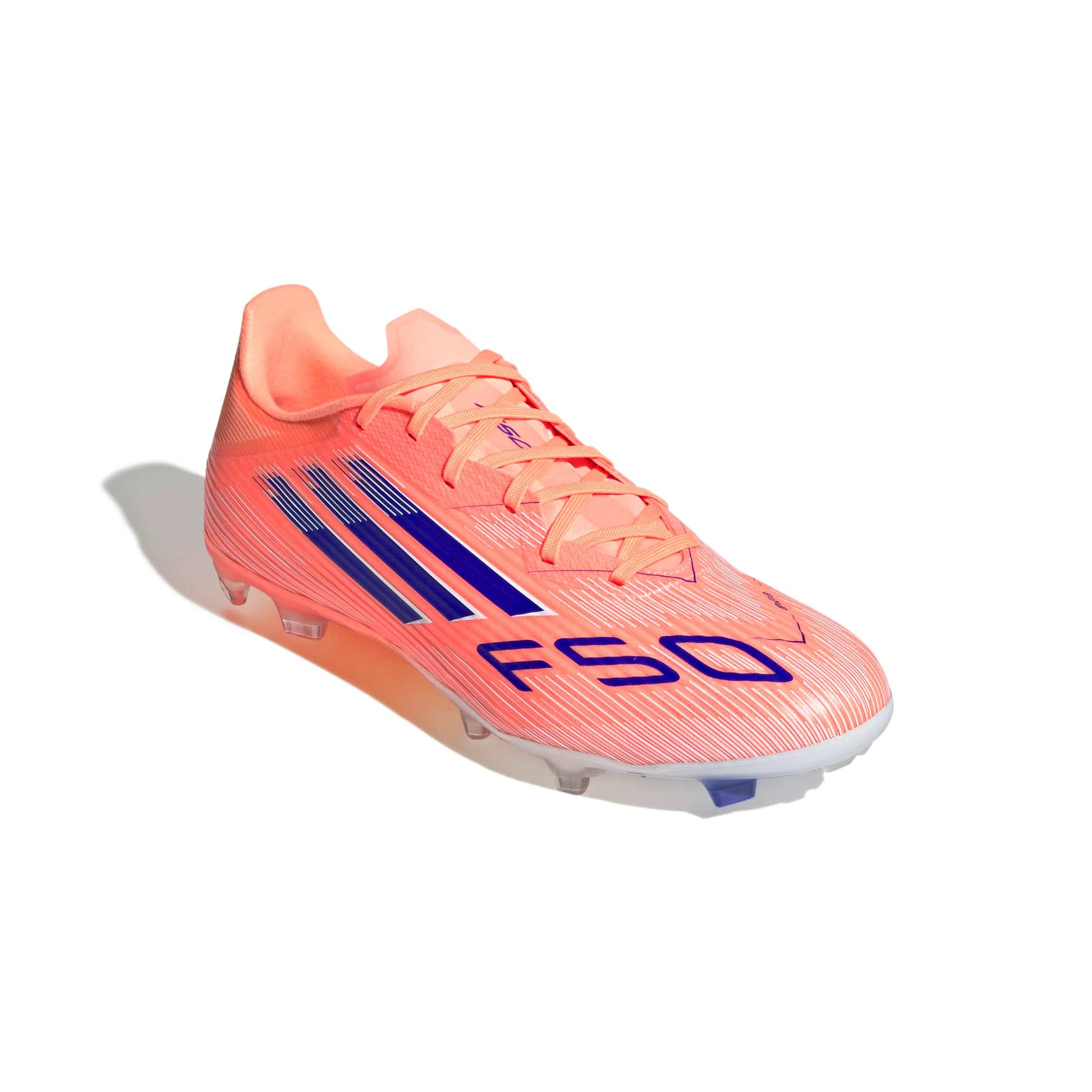 adidas F50 League Firm/Multi Ground Soccer Cleats - Coral Blaze Pack (FA25) (Lateral - Front)
