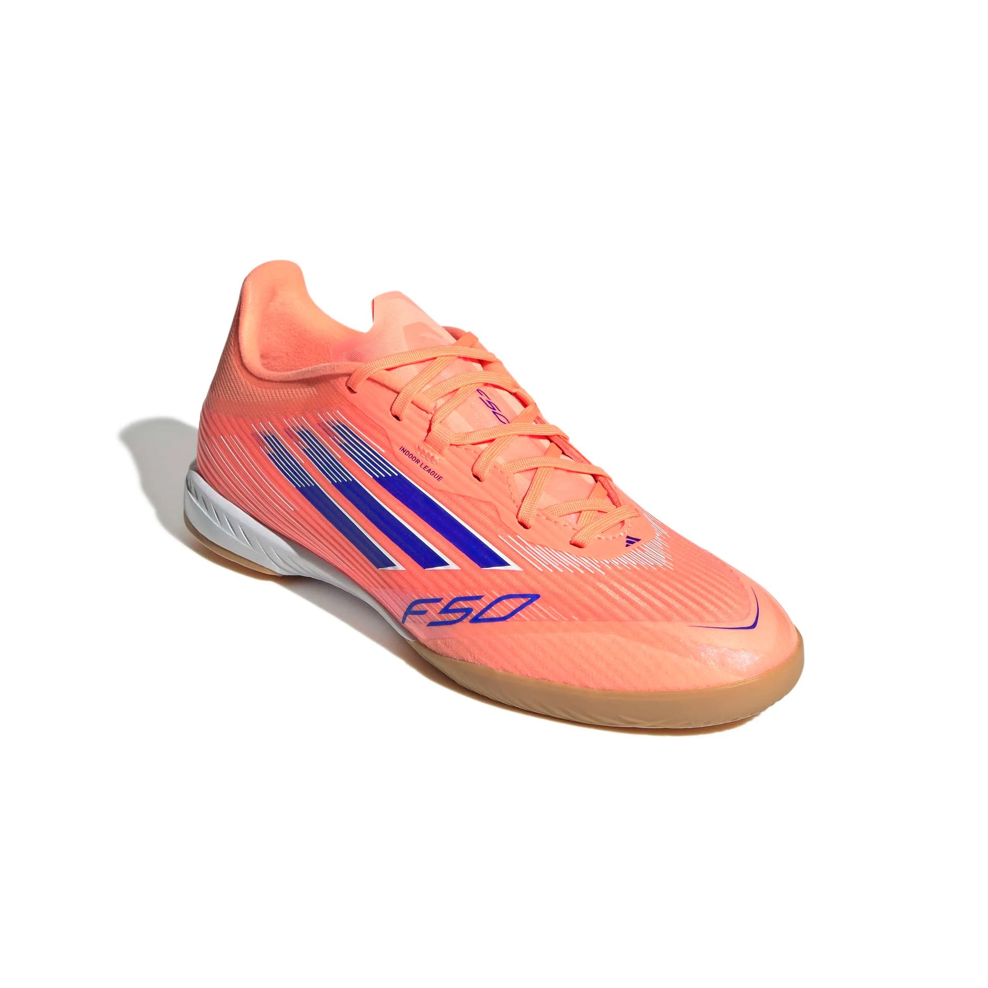 adidas F50 League Indoor Soccer Shoes - Coral Blaze Pack (FA25) (Lateral - Front)