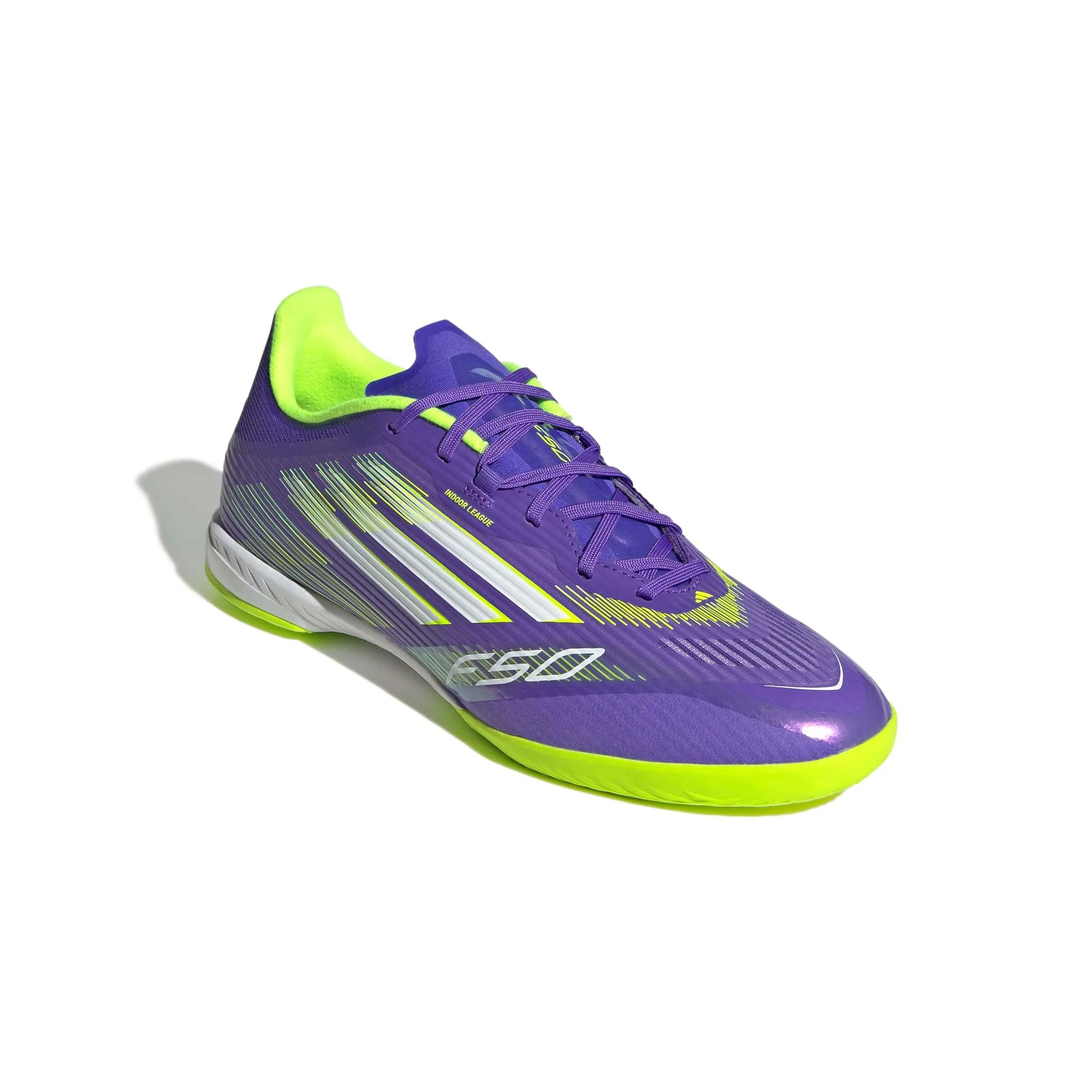 adidas F50 League Indoor Soccer Shoes - Radiant Blaze Pack (FA25) (Lateral - Front)
