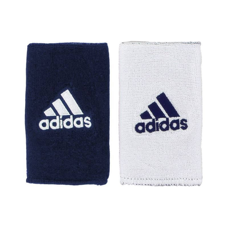 adidas Interval Large Reversible Wristbands Navy-White (Pair)