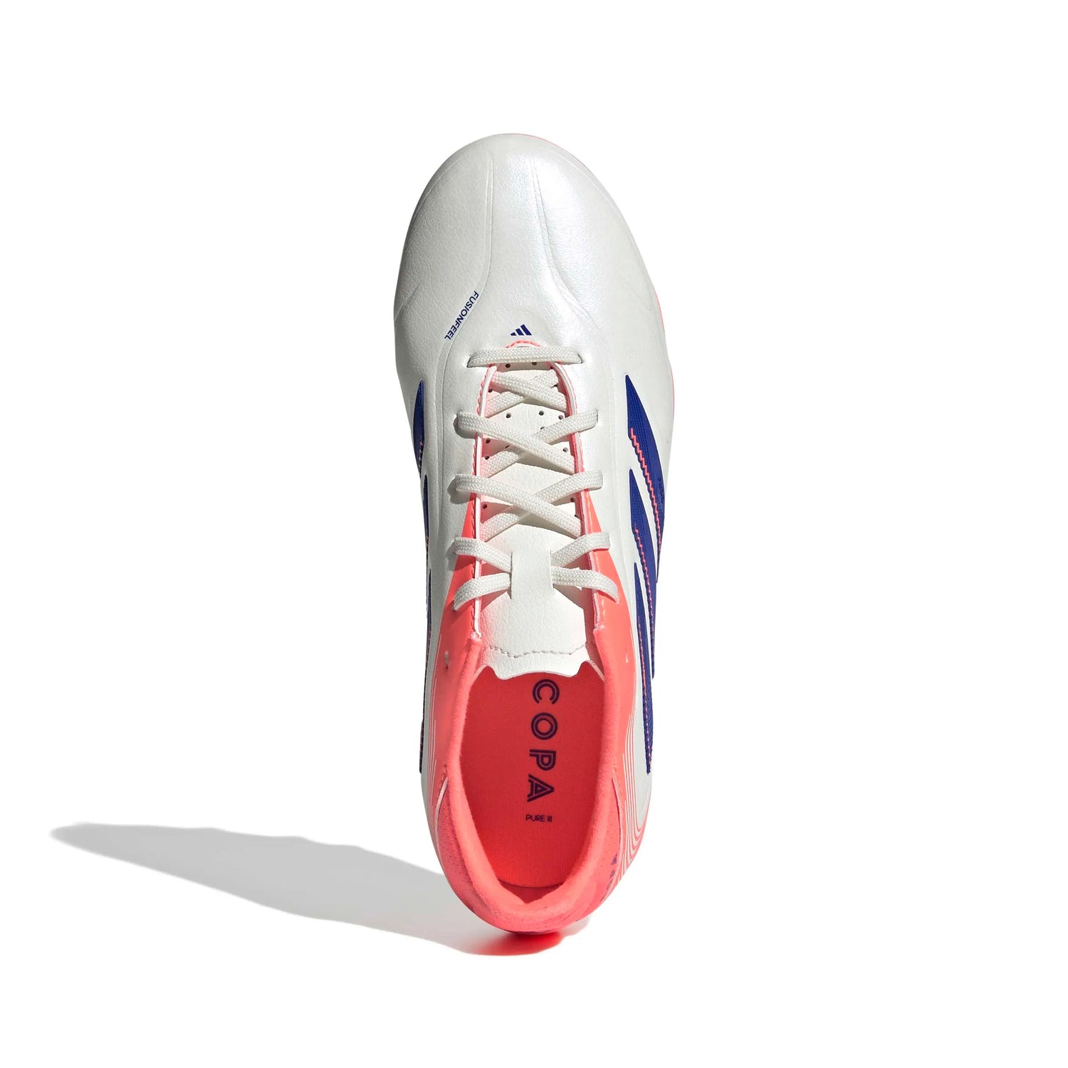adidas JR Copa Pure III League Firm/Multi Ground Soccer Cleats - Coral Blaze Pack (FA25) (Top)