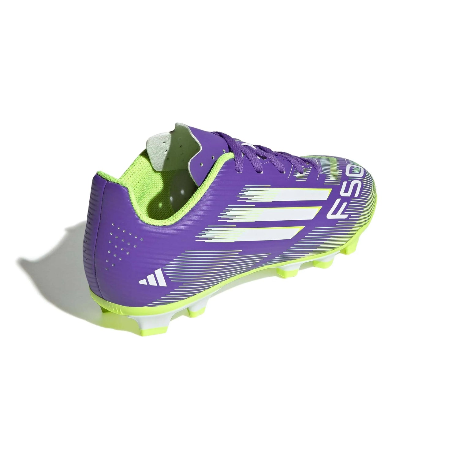adidas JR F50 Club Firm-Multi Ground Soccer Cleats - Radiant Blaze Pack (FA25) (Lateral - Back)
