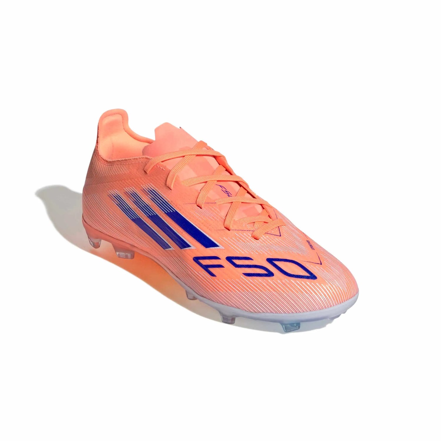 adidas JR F50 Elite Firm Ground Soccer Cleats - Coral Blaze Pack (FA25) (Lateral - Front)