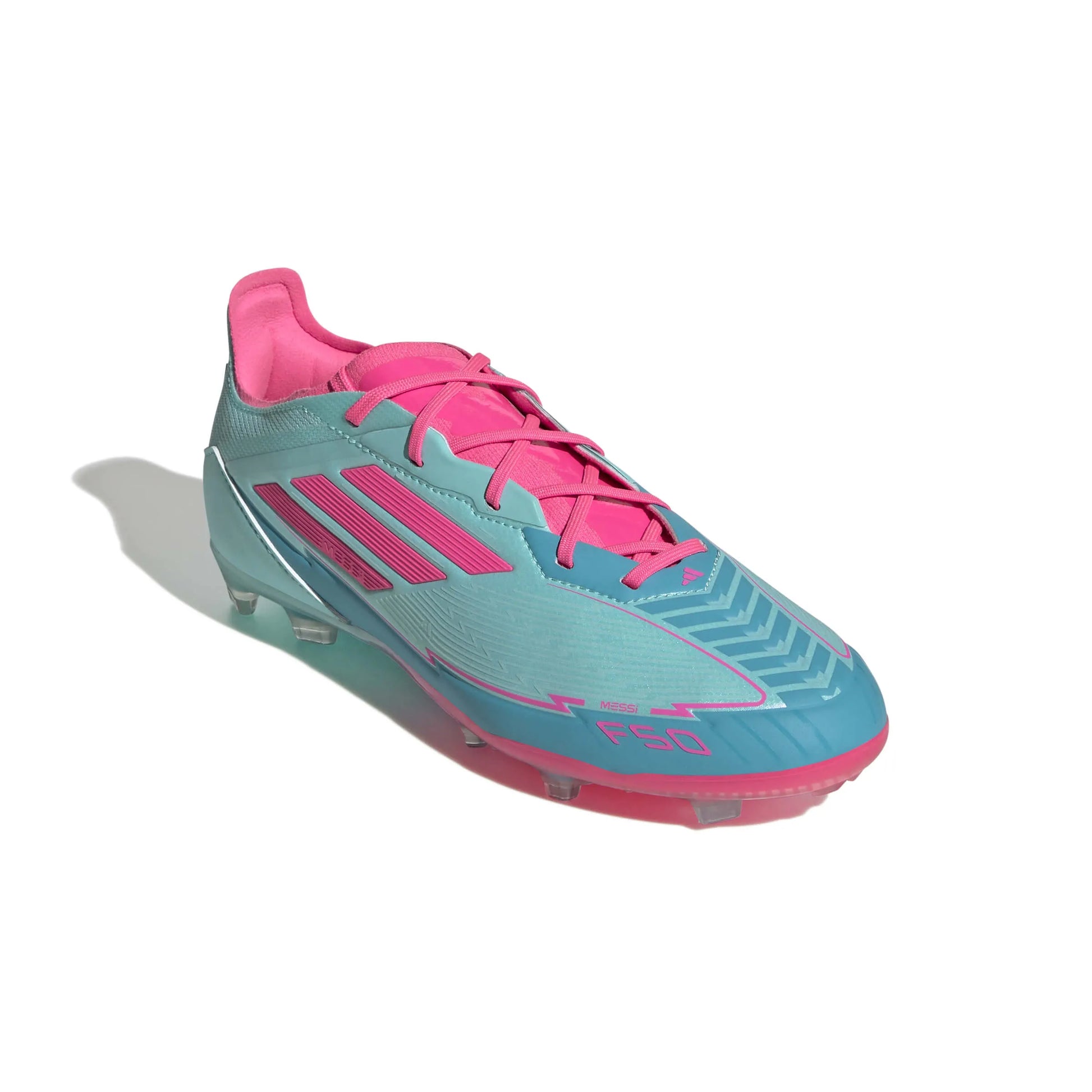 adidas JR F50 Elite Messi Firm Ground Soccer Cleats - MP2 Pack (SU25) (Lateral - Front)