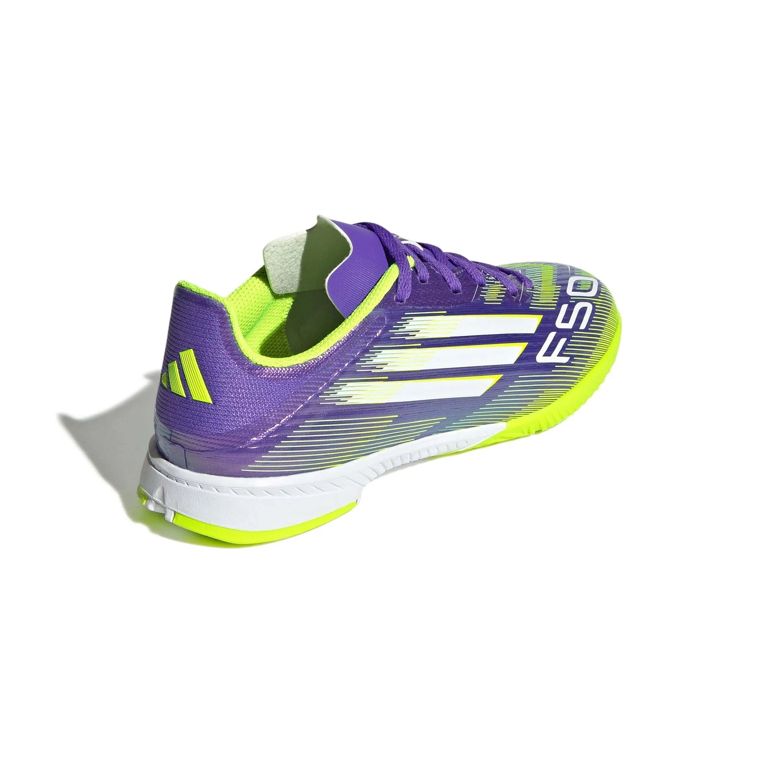 adidas JR F50 League Indoor Soccer Shoes - Radiant Blaze Pack (FA25) (Lateral - Back)
