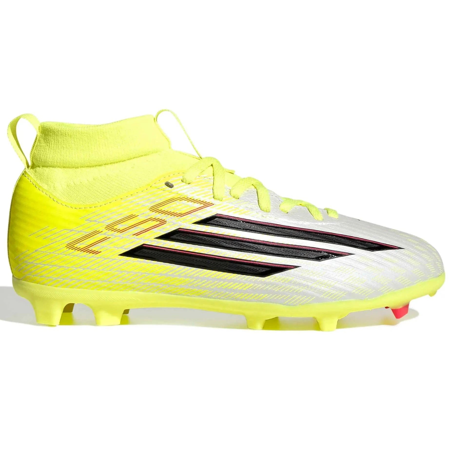 adidas JR F50 League Mid Cut Firm-Multi Ground Soccer Cleats - Born For Goals Pack (SP26) (Side 1)