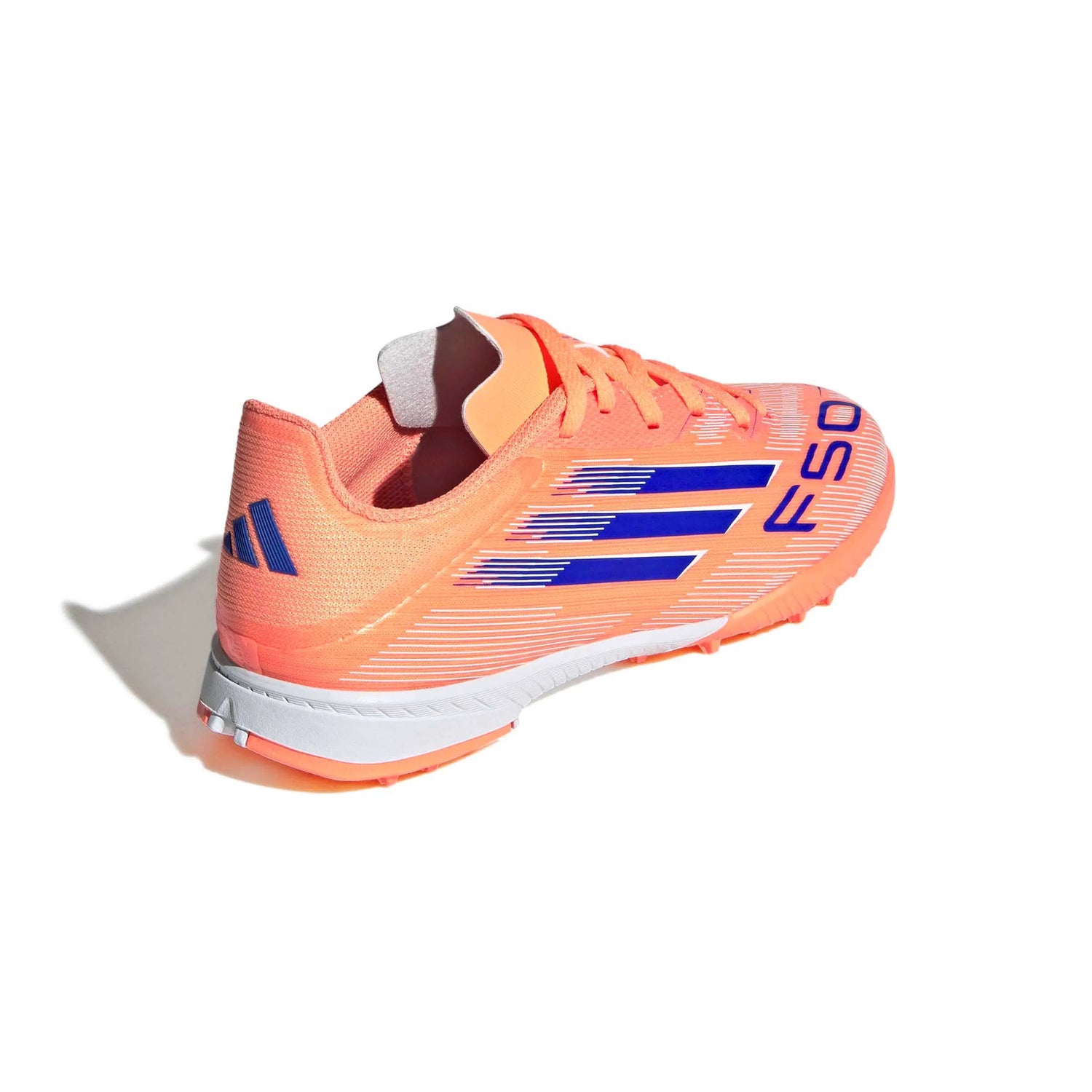 adidas JR F50 League Turf Soccer Shoes - Coral Blaze Pack (FA25) (Lateral - Back)