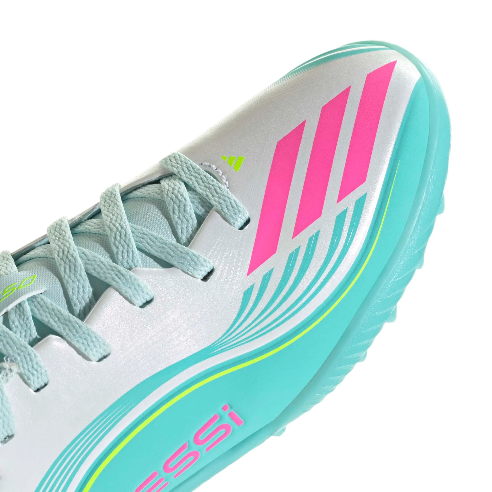 adidas JR F50 Messi League Turf Soccer Shoes - Messi Aurora Radiante Pack (SP26) (Detail 1)