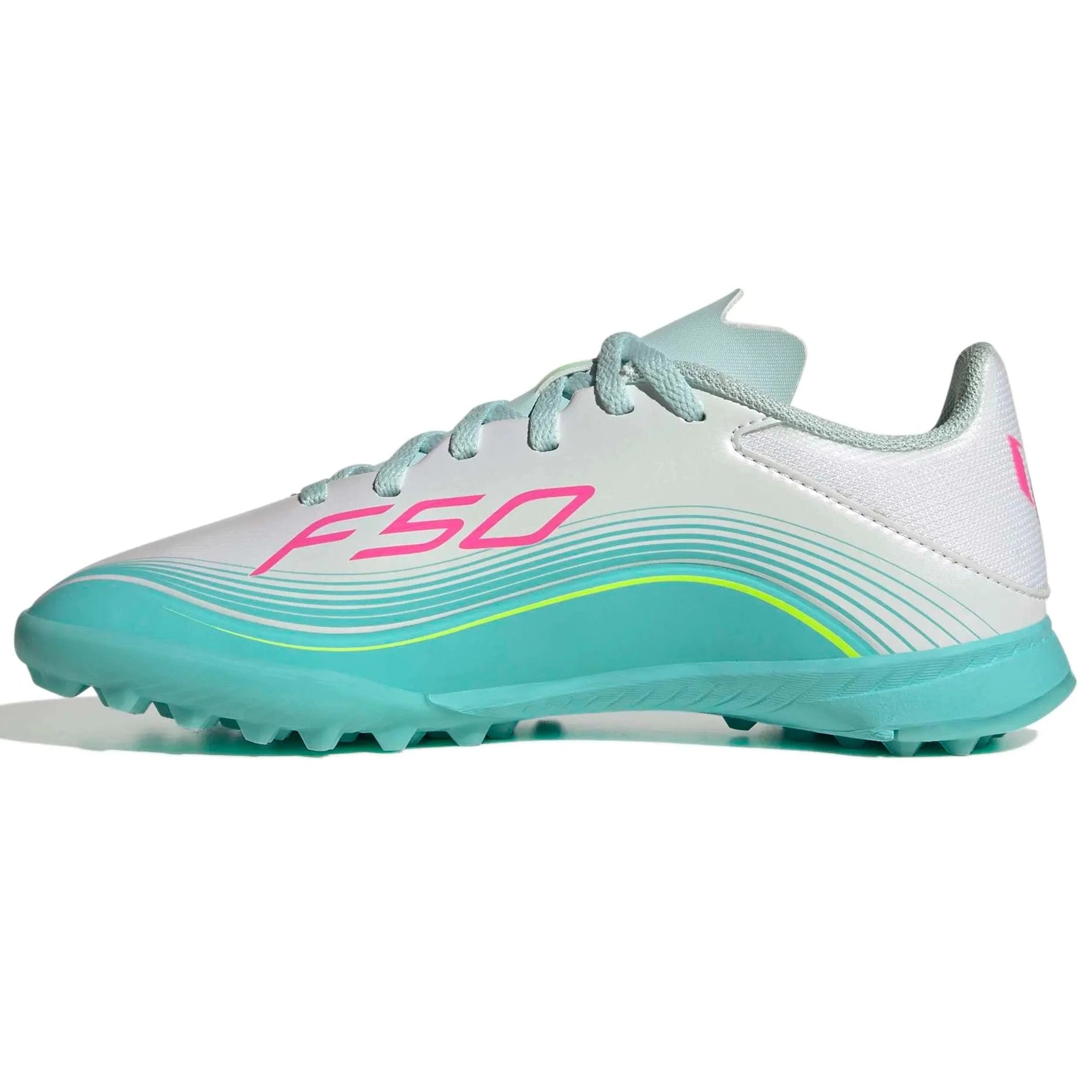 adidas JR F50 Messi League Turf Soccer Shoes - Messi Aurora Radiante Pack (SP26) (Side 2)