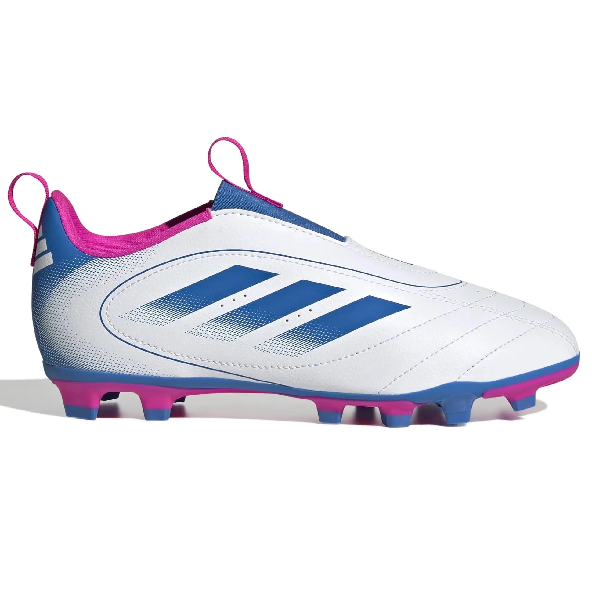 adidas JR Goletto IX Laceless Firm/Multi Ground Soccer Cleats (Side 1)