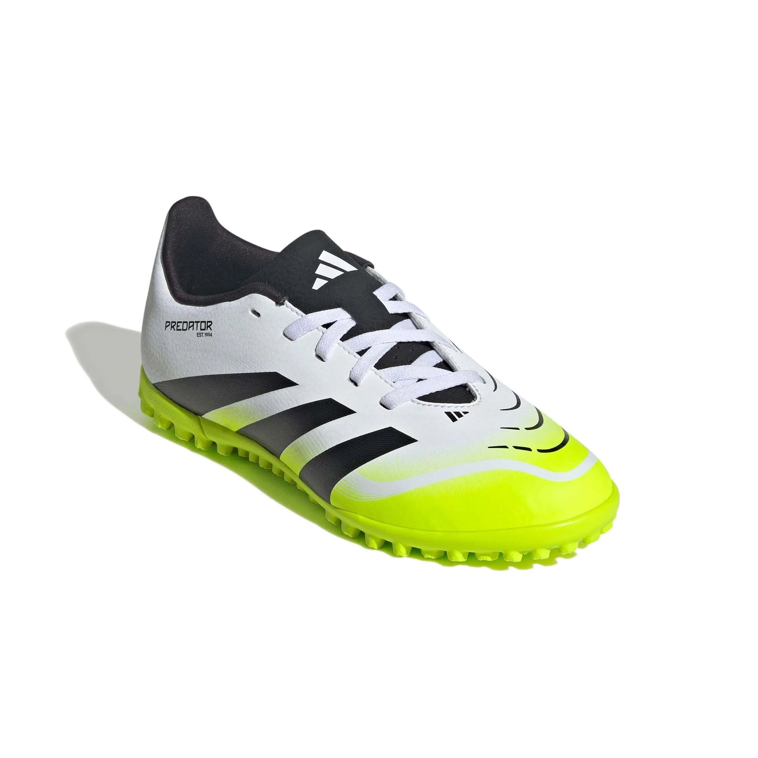 adidas JR Predator Club Turf Soccer Shoes - Radiant Blaze Pack (FA25) (Lateral - Front)