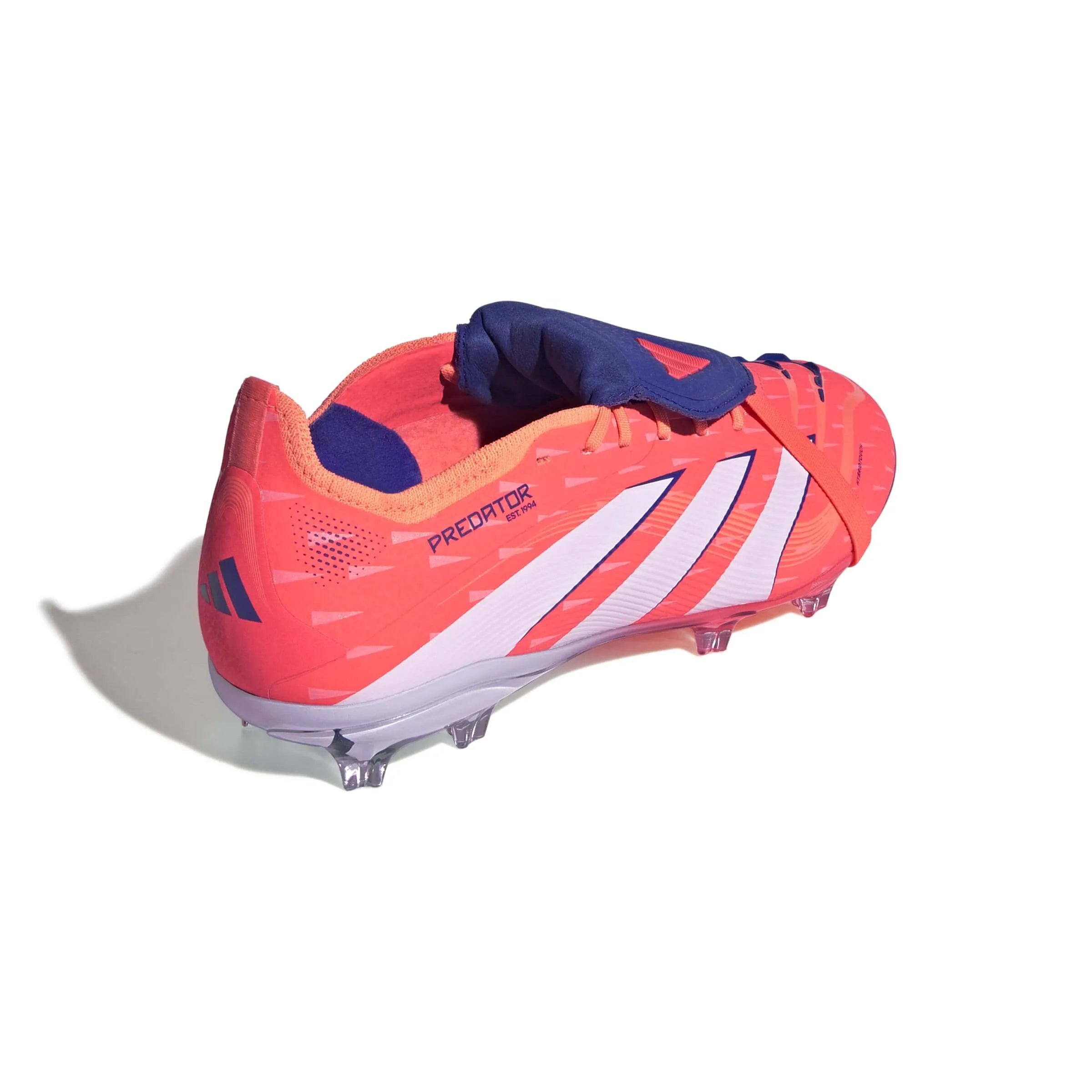 adidas JR Predator Elite Fold-Over Tongue Firm Ground Soccer Cleats - Coral Blaze Pack (FA25) (Lateral - Back)