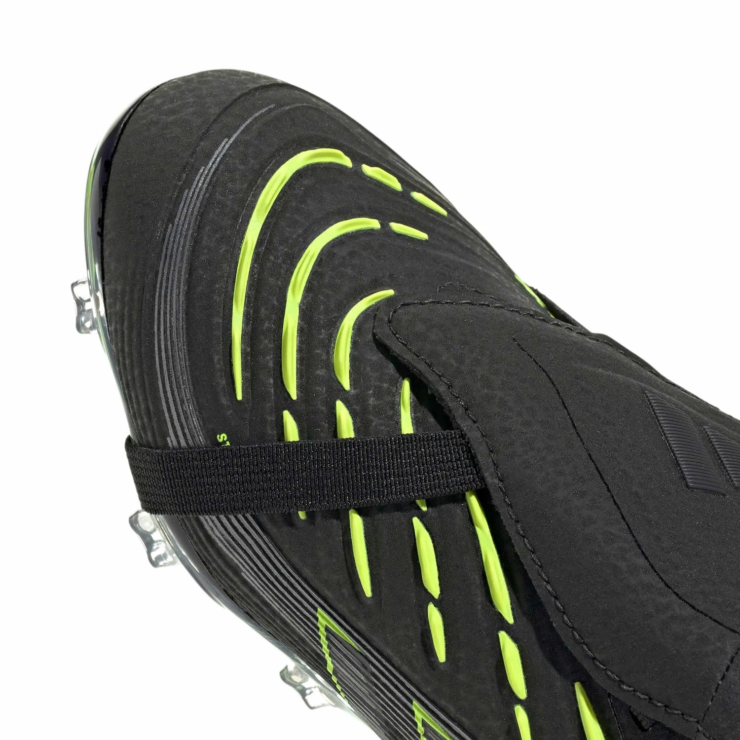 adidas JR Predator Elite Fold-Over Tongue Firm Ground Soccer Cleats - Electric Stealth Pack (FA25) (Detail 1)