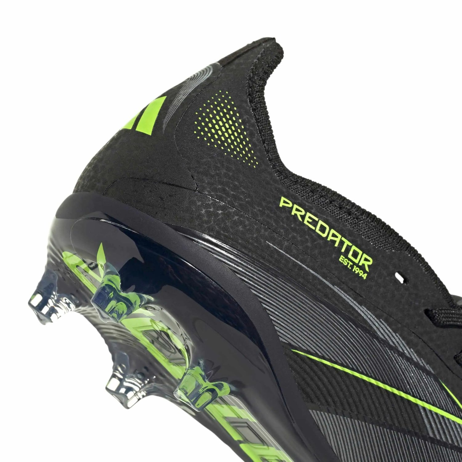 adidas JR Predator Elite Fold-Over Tongue Firm Ground Soccer Cleats - Electric Stealth Pack (FA25) (Detail 2)