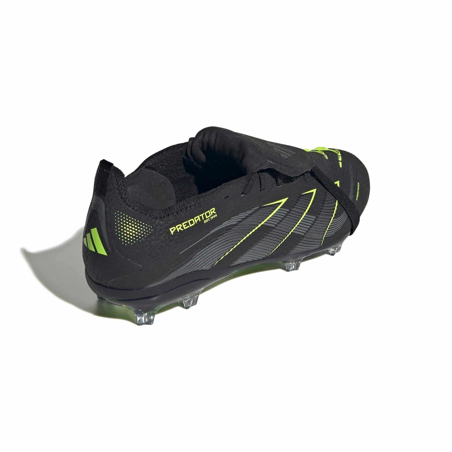 adidas JR Predator Elite Fold-Over Tongue Firm Ground Soccer Cleats - Electric Stealth Pack (FA25) (Lateral - Back)