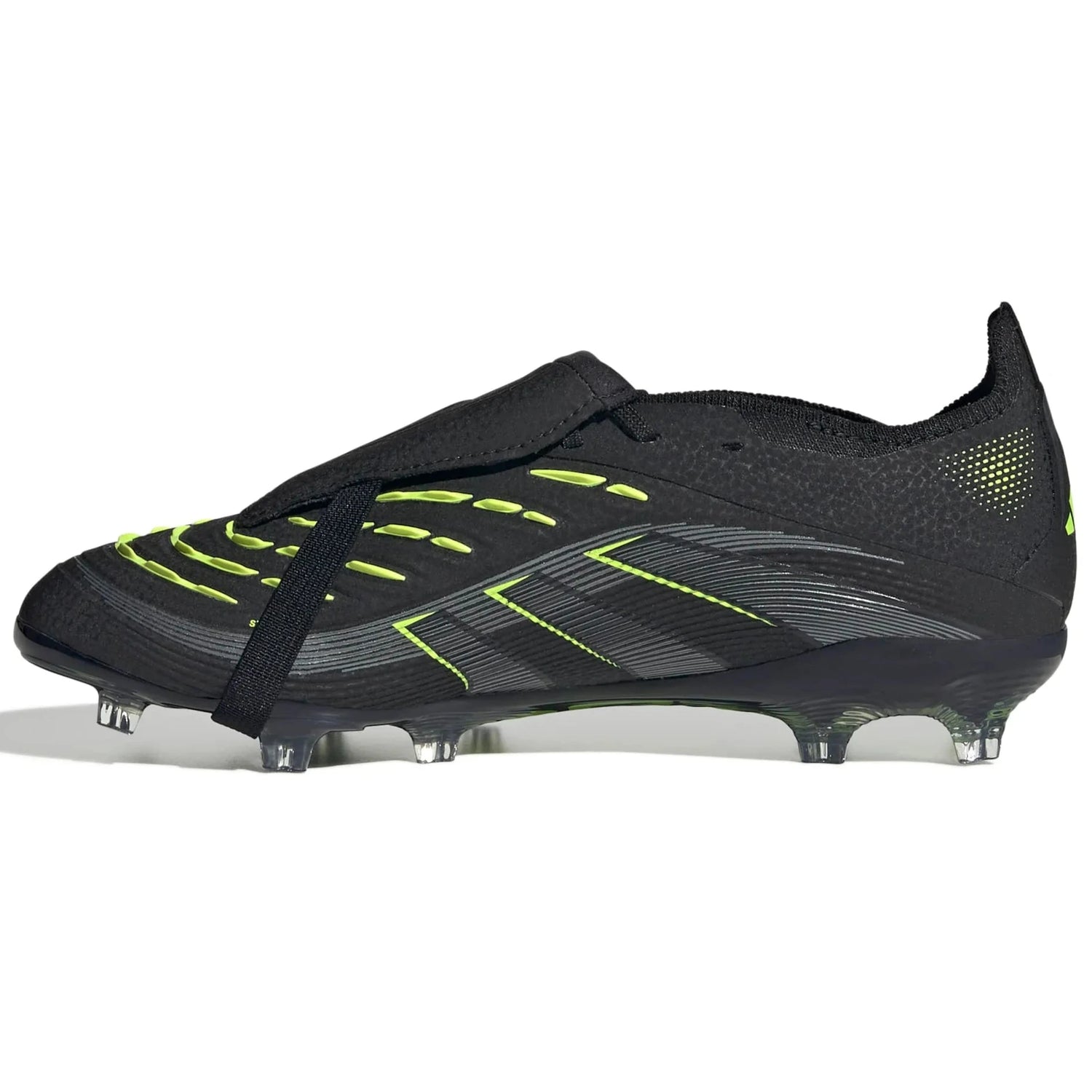 adidas JR Predator Elite Fold-Over Tongue Firm Ground Soccer Cleats - Electric Stealth Pack (FA25) (Side 2)