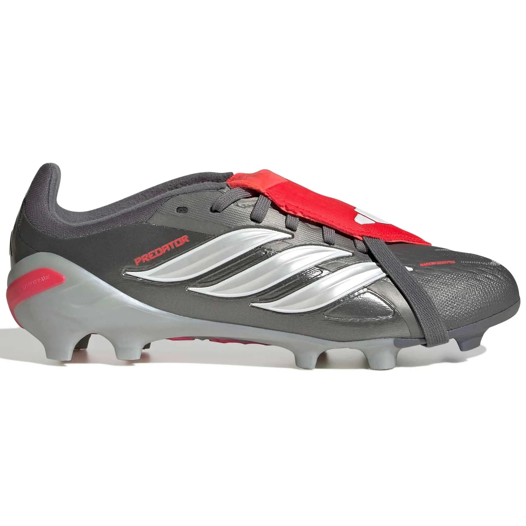 adidas JR Predator Elite Fold-Over Tongue Firm Ground Soccer Cleats - Finishers Steel Pack (SP26) (Side 1)