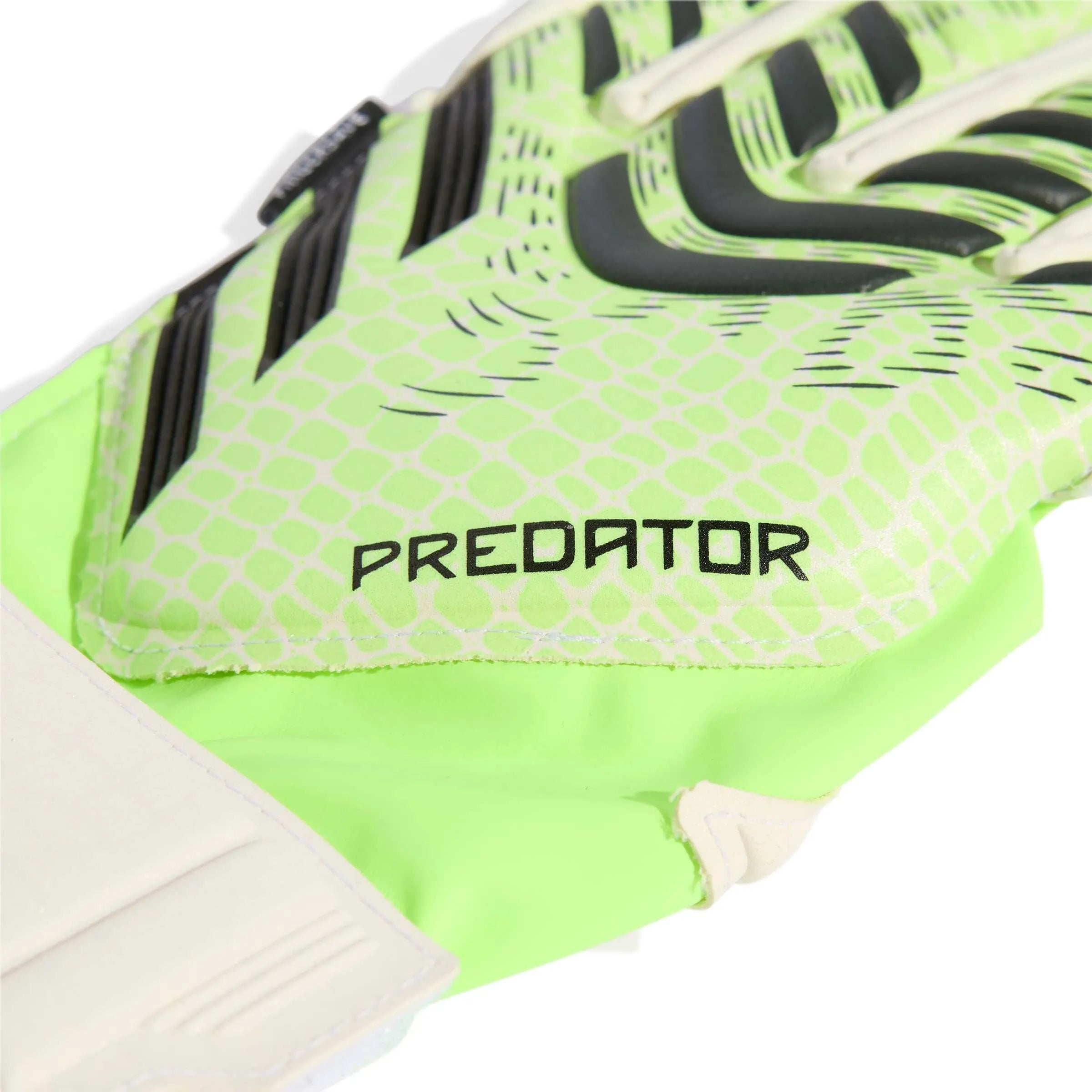 adidas JR Predator GL Match Fingersave Goalkeeper Gloves Lucid Lemon / White / Black (Detail 1)