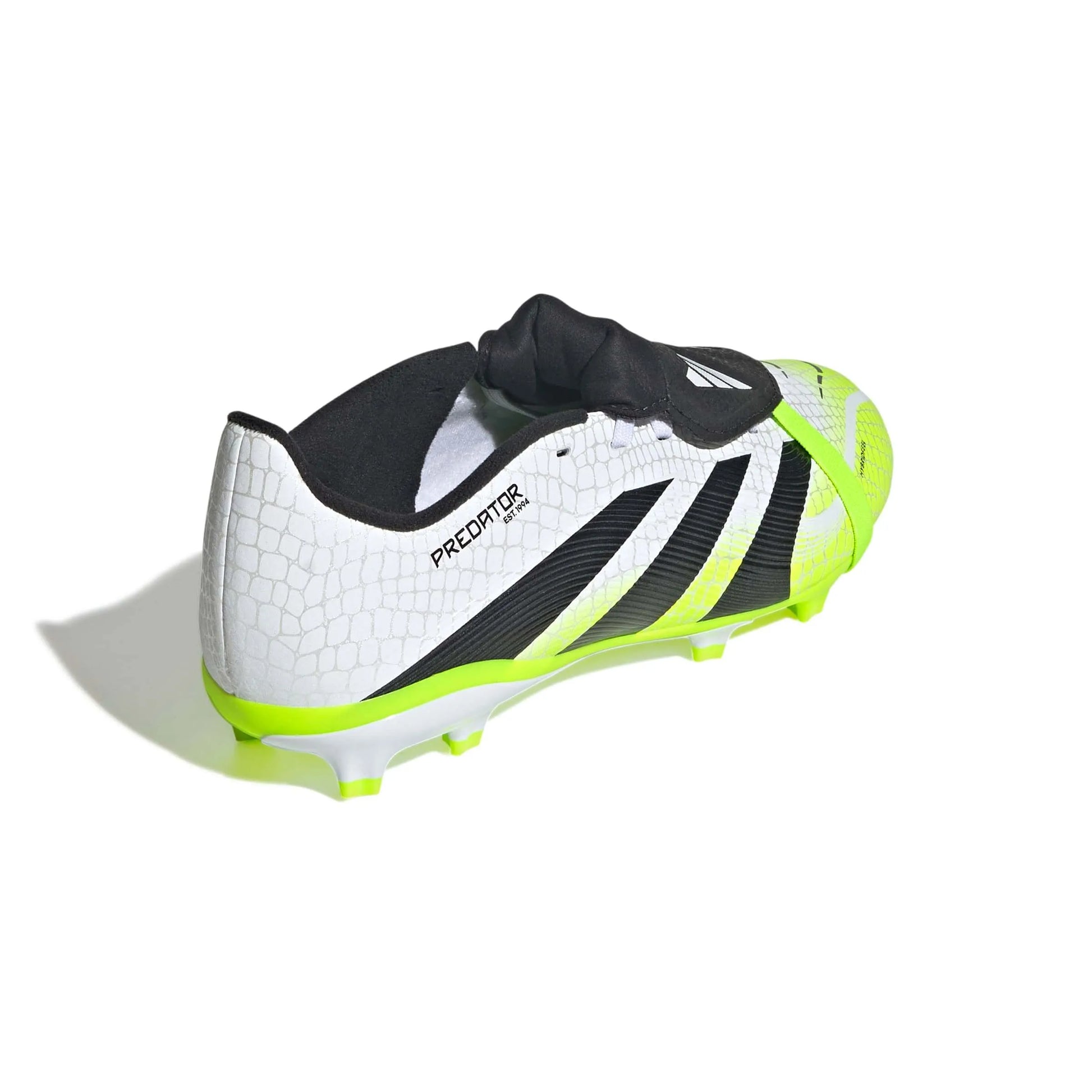 adidas JR Predator League Fold-Over Tongue Firm-Multi Ground Soccer Cleats - Radiant Blaze Pack (FA25) (Lateral - Back)