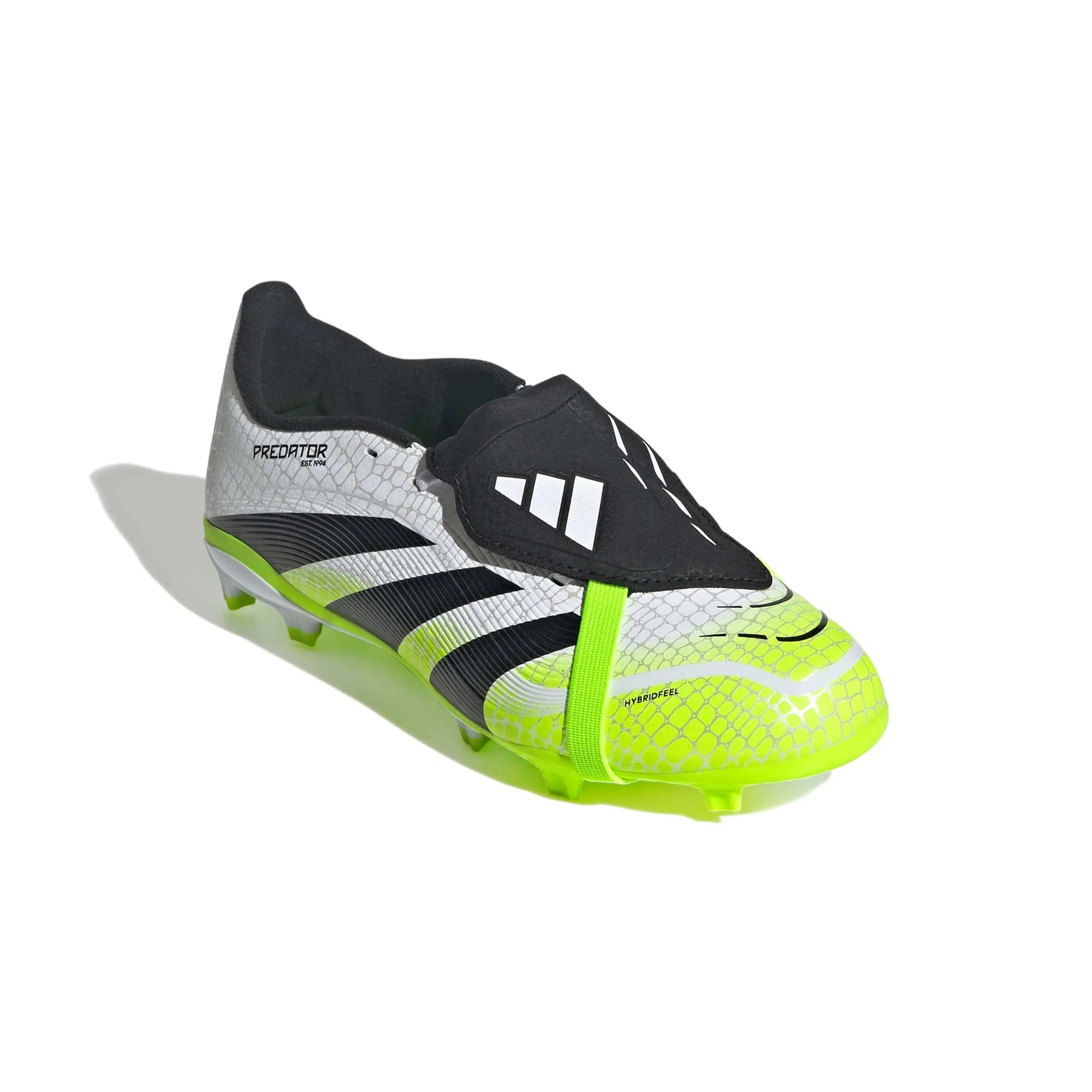 adidas JR Predator League Fold-Over Tongue Firm-Multi Ground Soccer Cleats - Radiant Blaze Pack (FA25) (Lateral - Front)