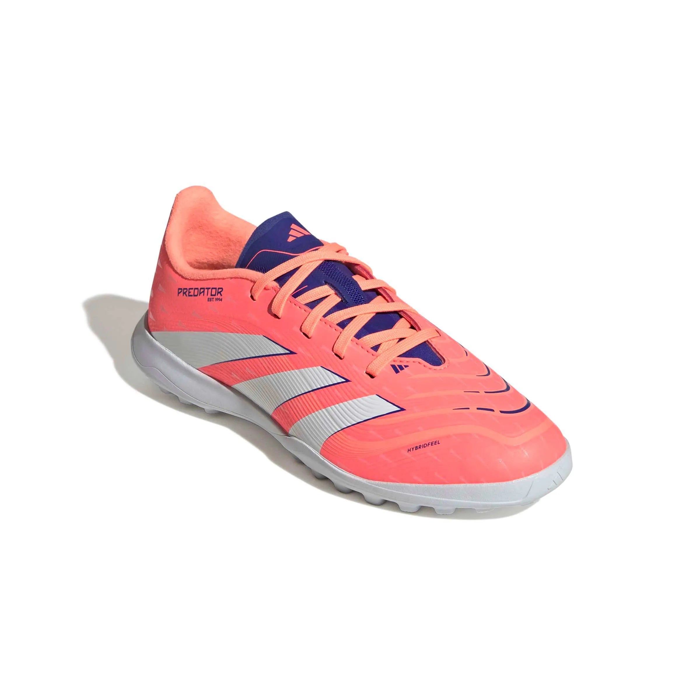 adidas JR Predator League Turf Soccer Shoes - Coral Blaze Pack (FA25) (Lateral - Front)