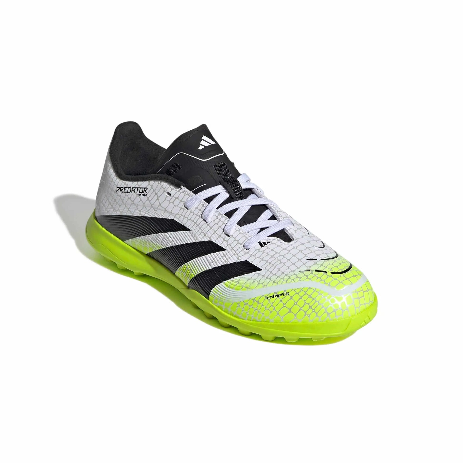 adidas JR Predator League Turf Soccer Shoes - Radiant Blaze Pack (FA25) (Lateral - Front)