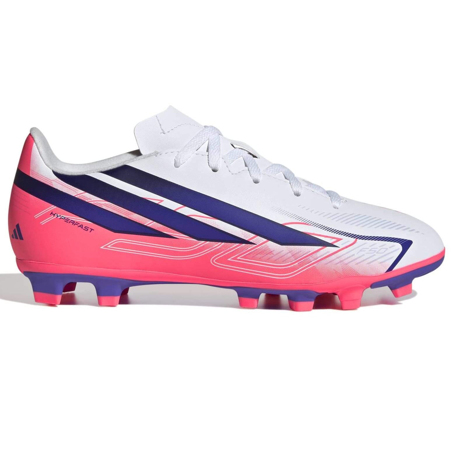adidas Junior F50 Hyperfast Club Firm-Multi Ground Soccer Cleats - Chaos Vs Control Pack (FA26) (Side 1)