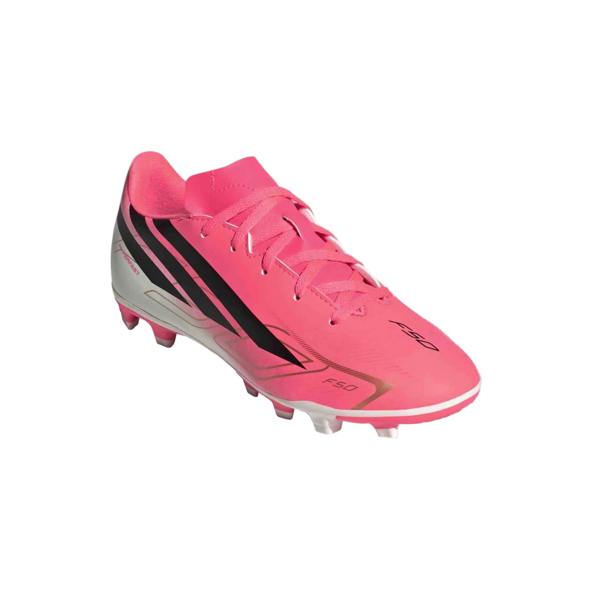 adidas Junior F50 Hyperfast Club Firm_Multi Ground Soccer Cleats - Road To Glory Pack (SP26) (Lateral - Front)