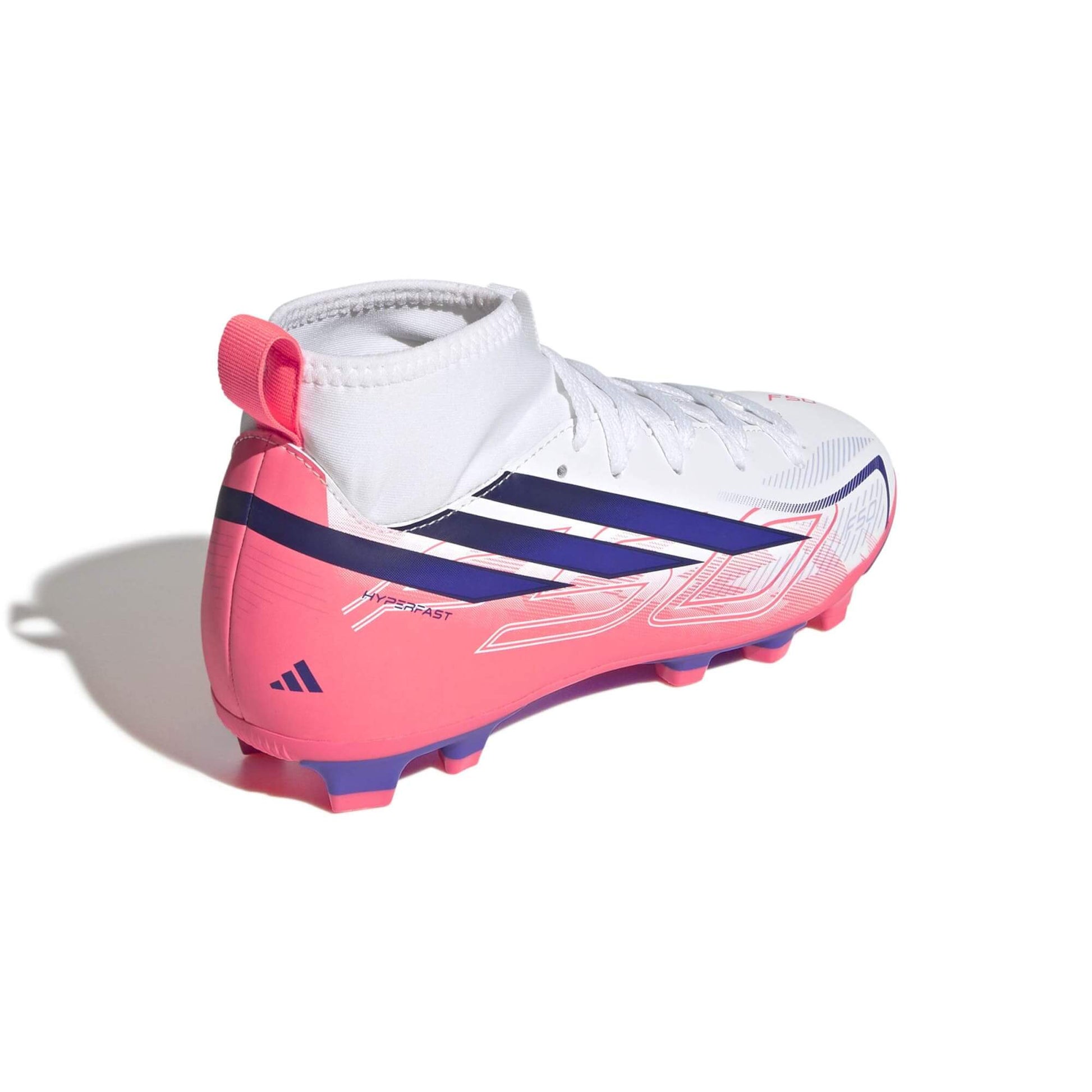 adidas Junior F50 Hyperfast Club Mid Firm-Multi Ground Soccer Cleats - Chaos Vs Control Pack (FA26) (Lateral - Back)