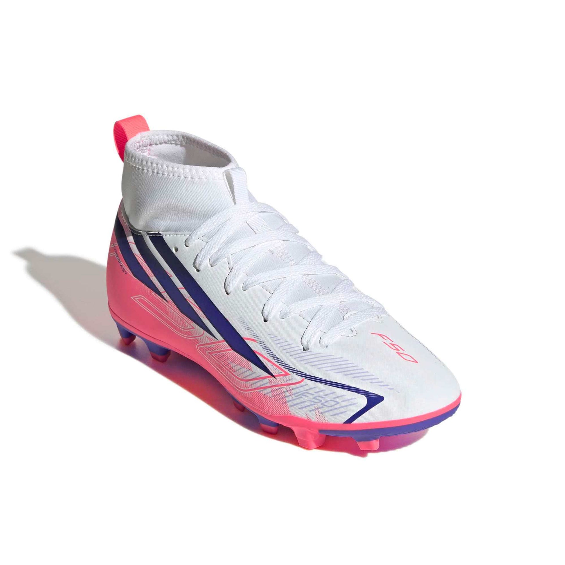 adidas Junior F50 Hyperfast Club Mid Firm-Multi Ground Soccer Cleats - Chaos Vs Control Pack (FA26) (Lateral - Front)