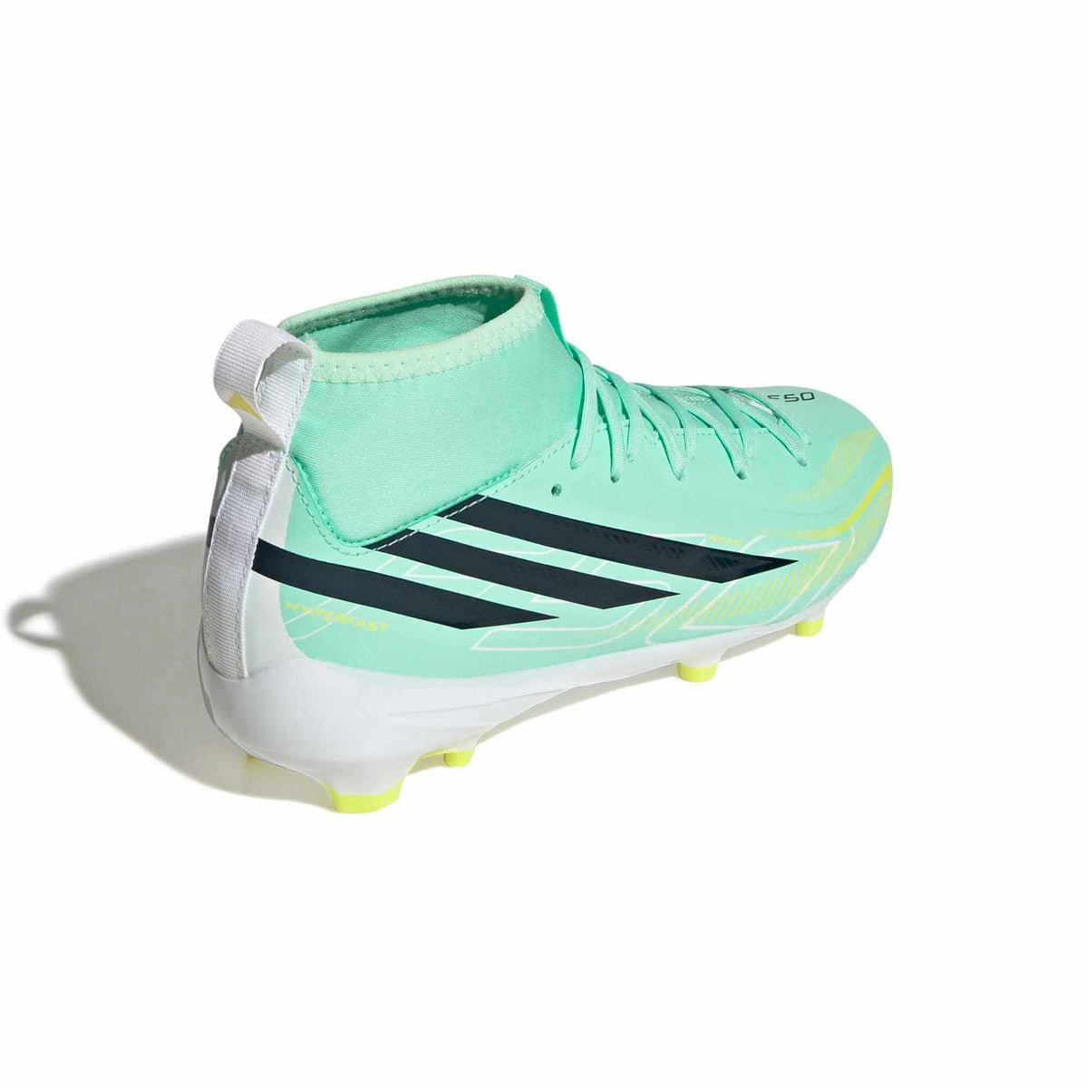 adidas Junior F50 Hyperfast League Mid Firm Ground Soccer Cleats - Final Rush Pack (FA26) (Lateral - Back)