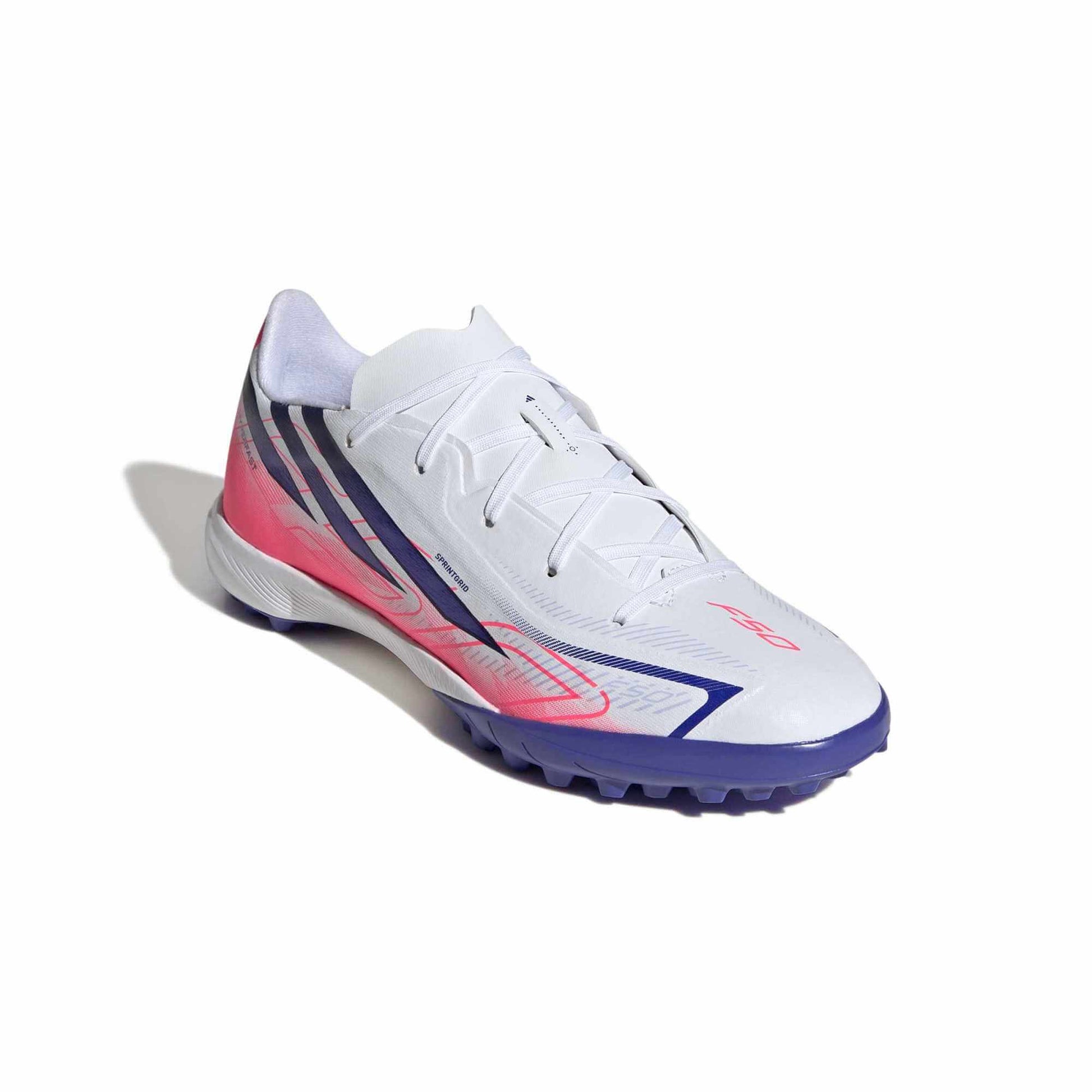 adidas Junior F50 Hyperfast League Turf Soccer Shoes - Chaos Vs Control Pack (FA26) (Lateral - Front)