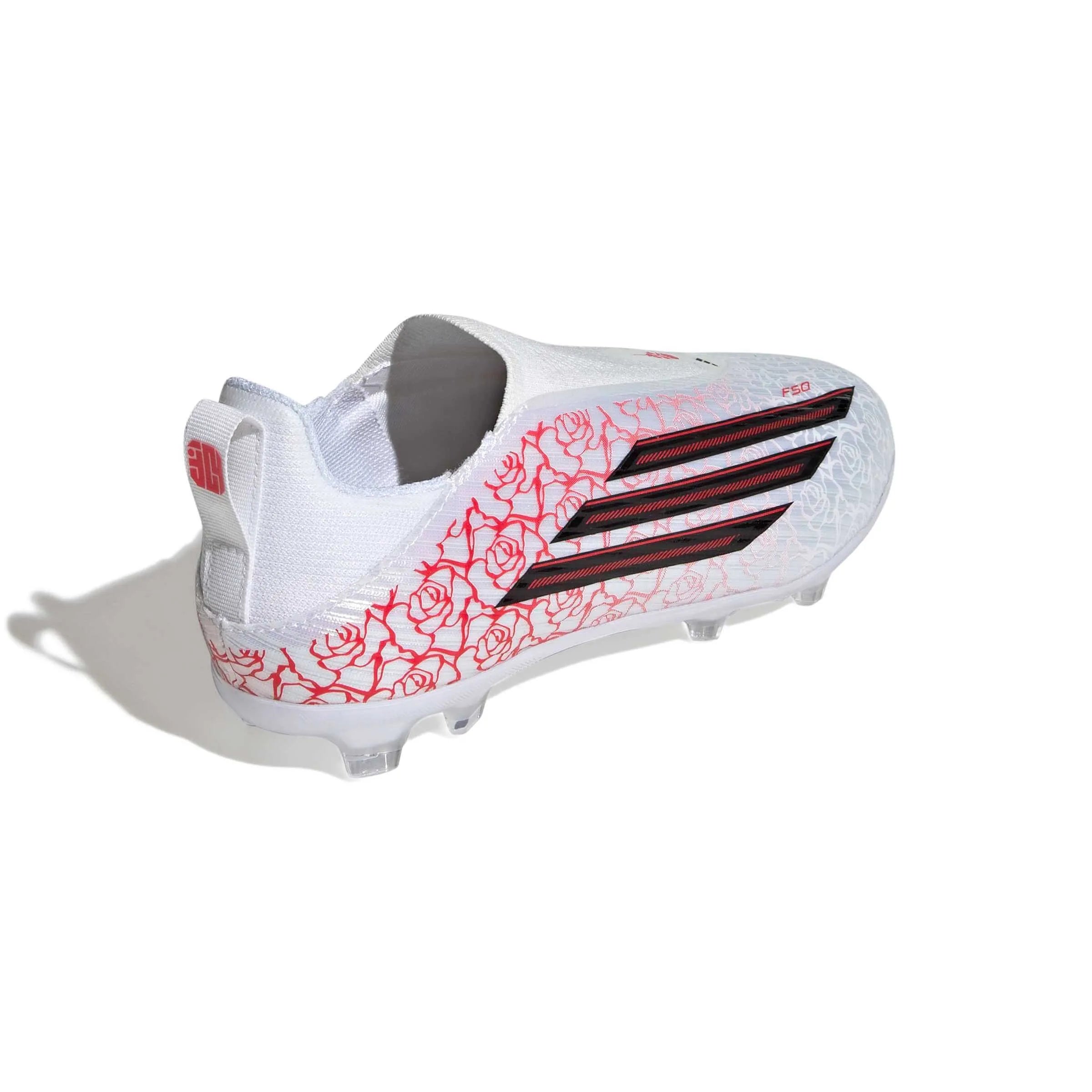 adidas Junior F50 League Laceless Firm-Multi Ground Soccer Cleats - Lamine Yamal Pack (SP26) (Lateral - Back)