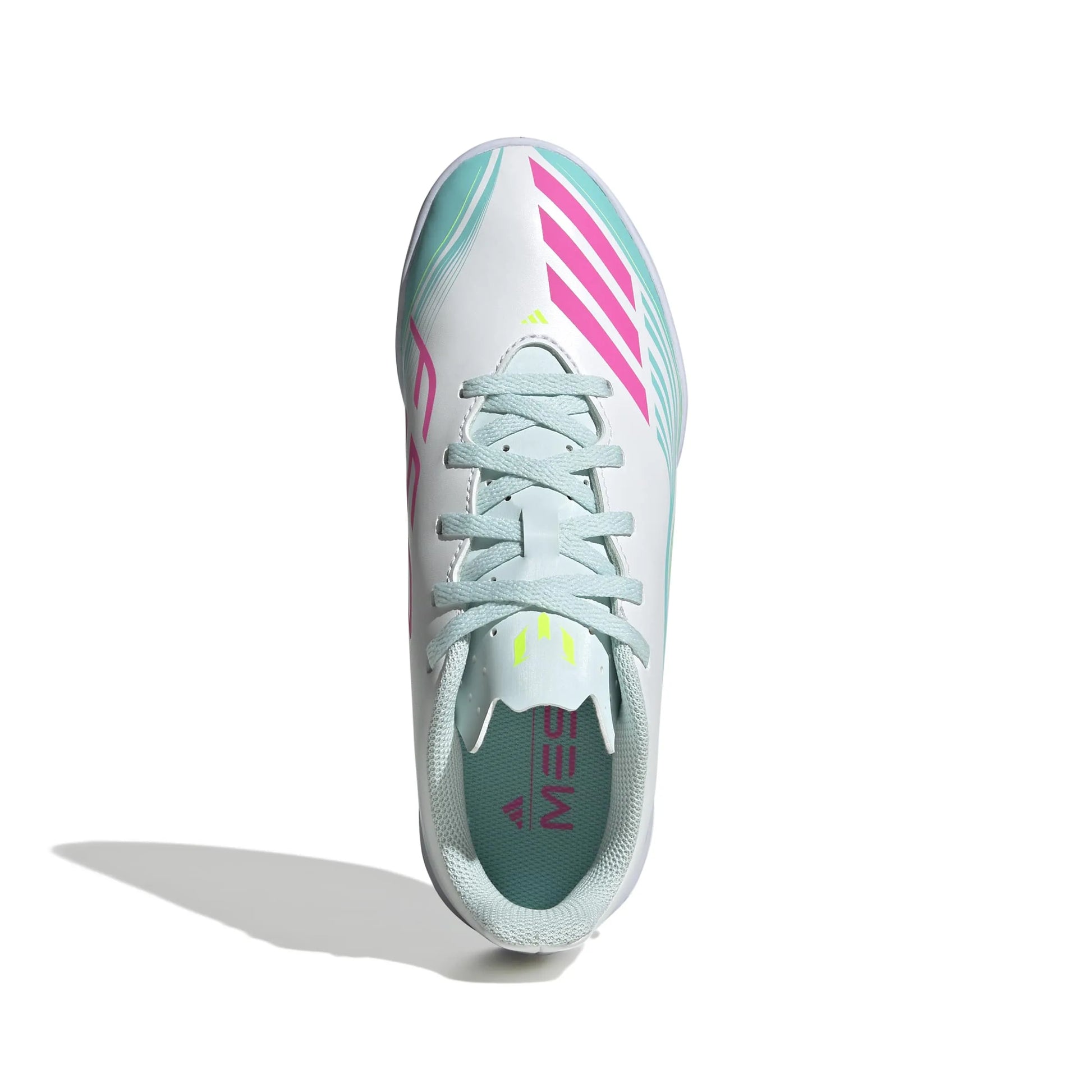 adidas Junior F50 Messi Club Indoor Soccer Shoes - Messi Aurora Radiante Pack (SP26) (Top)