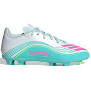 adidas Junior F50 Messi League Firm-Multi Ground Soccer Cleats - Messi Aurora Radiante Pack (SP26) (Side 1)